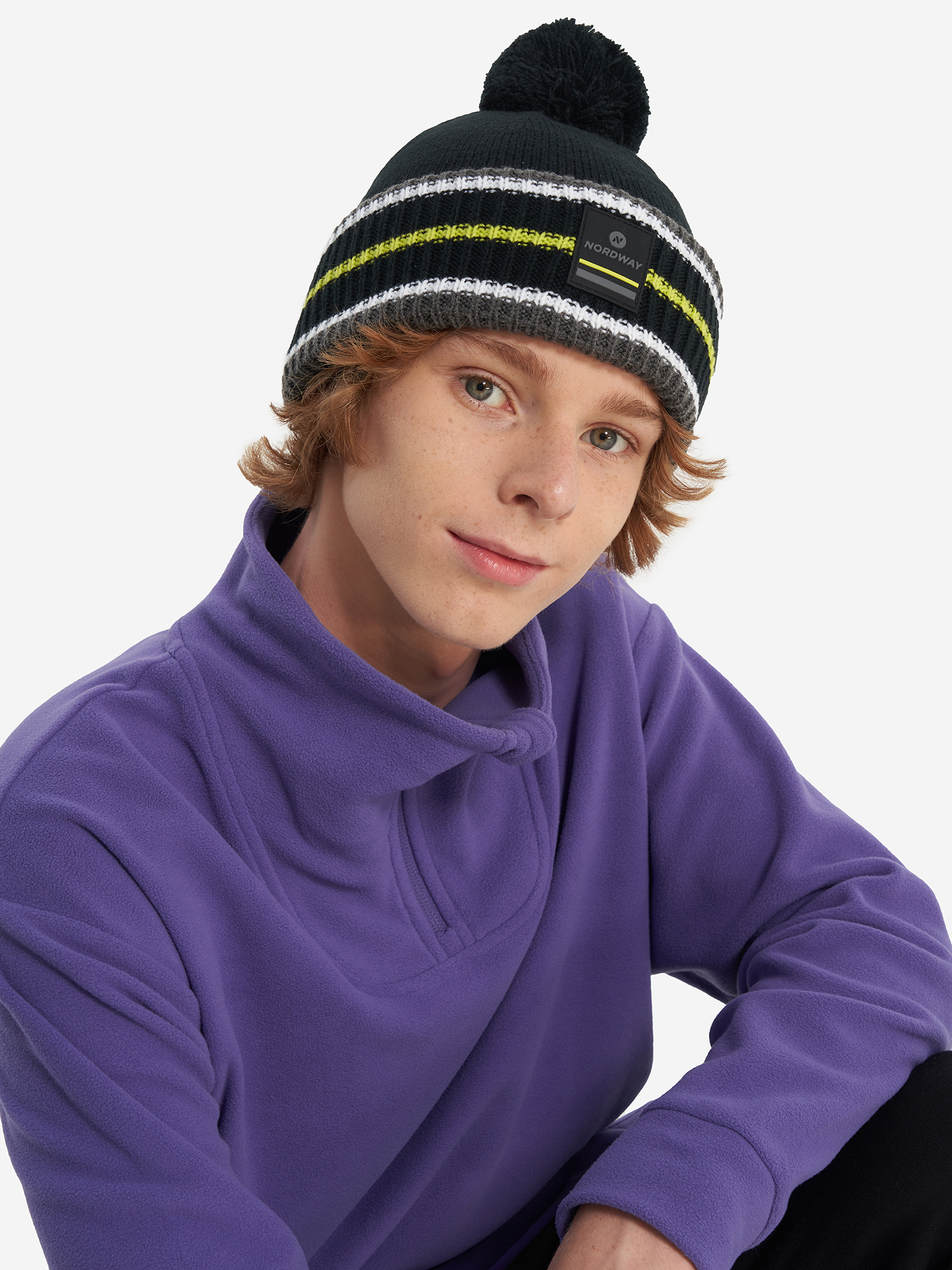 Шапка Nordway для мальчиков, черный, арт. 31151
