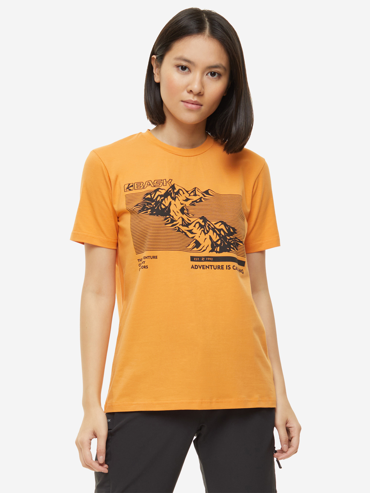 Футболка женская Bask Topography, Оранжевый футболка мужская bask topography желтый