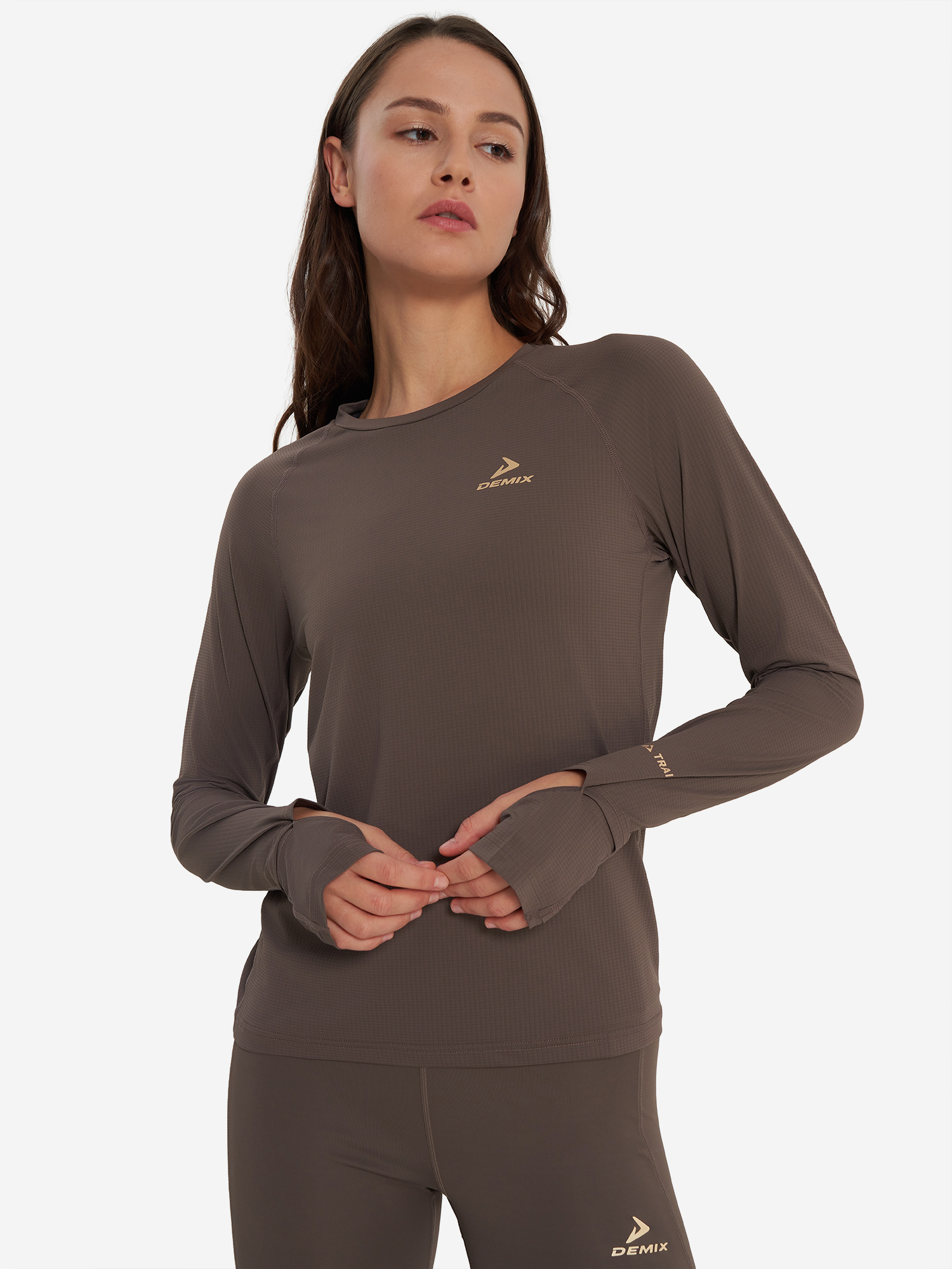 

Лонгслив женский Demix, Коричневый