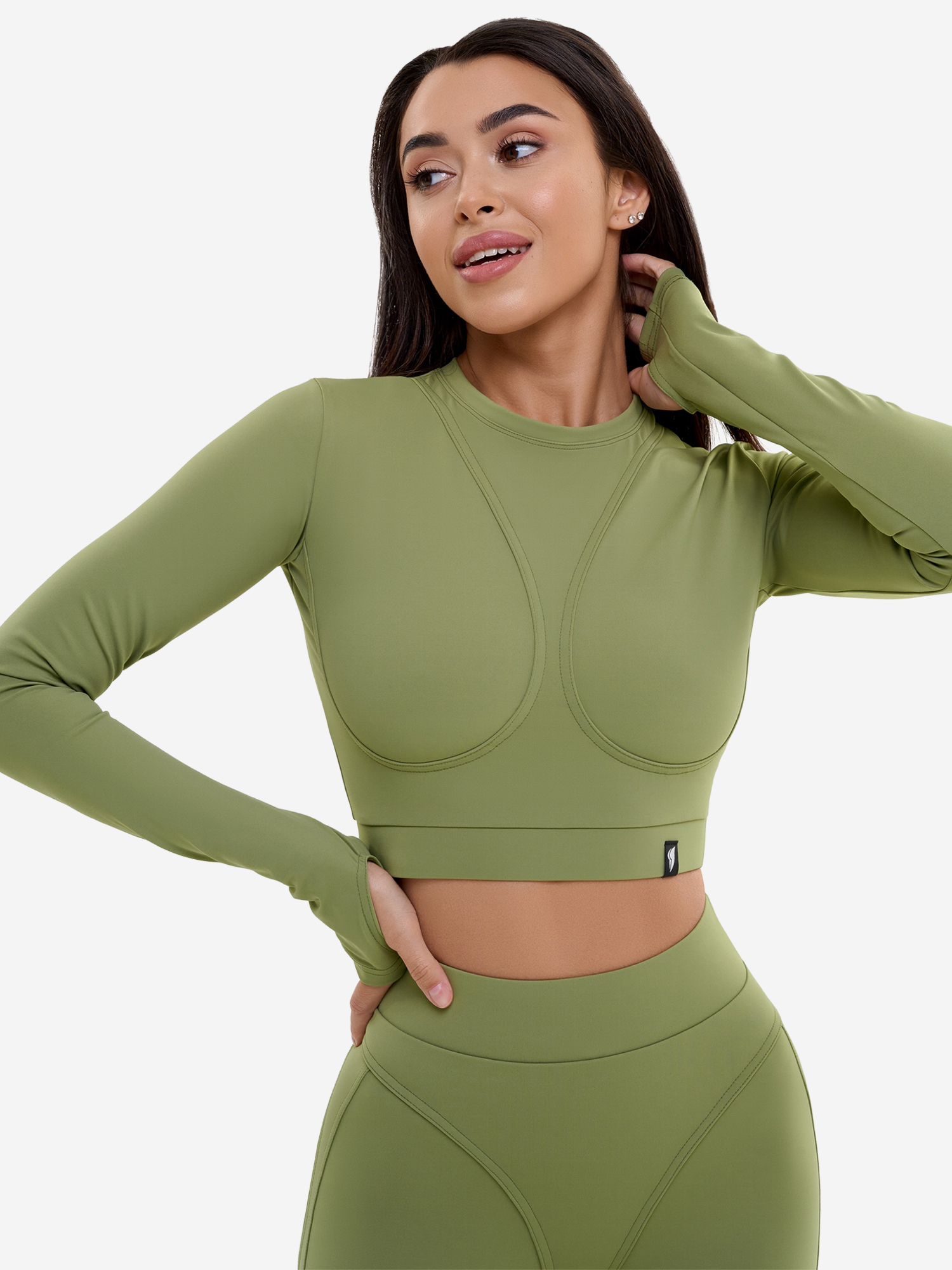 Изображение товара Рашгард женский Bona Fide: Rashguard Extra Sex "Olive", Зеленый