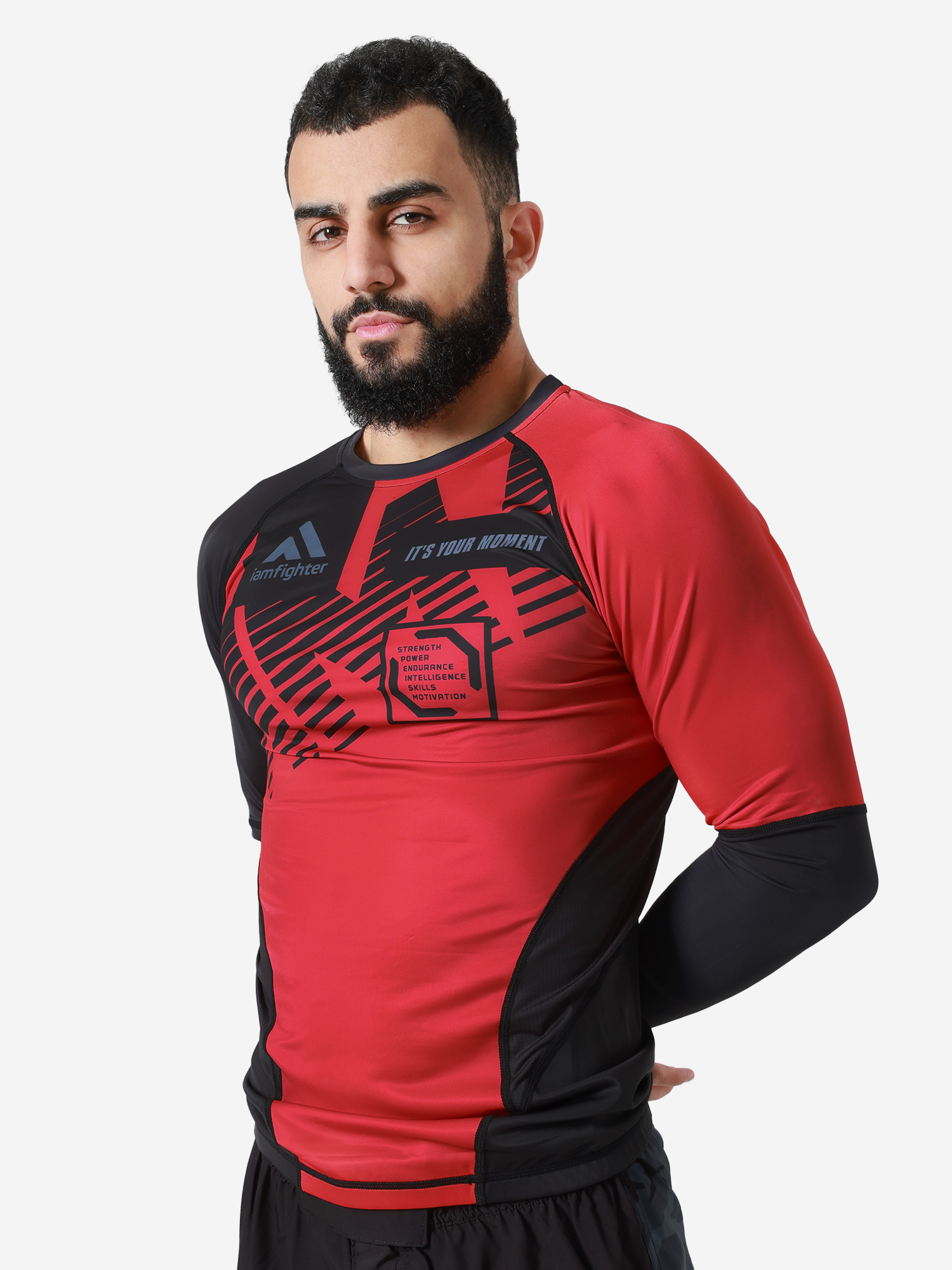 

Рашгард с длинными рукавами IAMF MMA RED, Красный