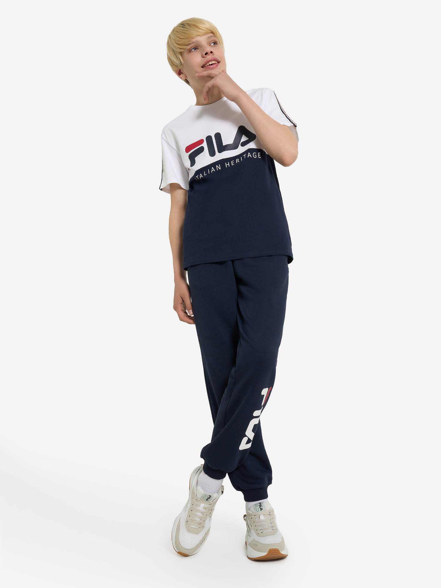 фото Футболка для мальчиков fila, синий