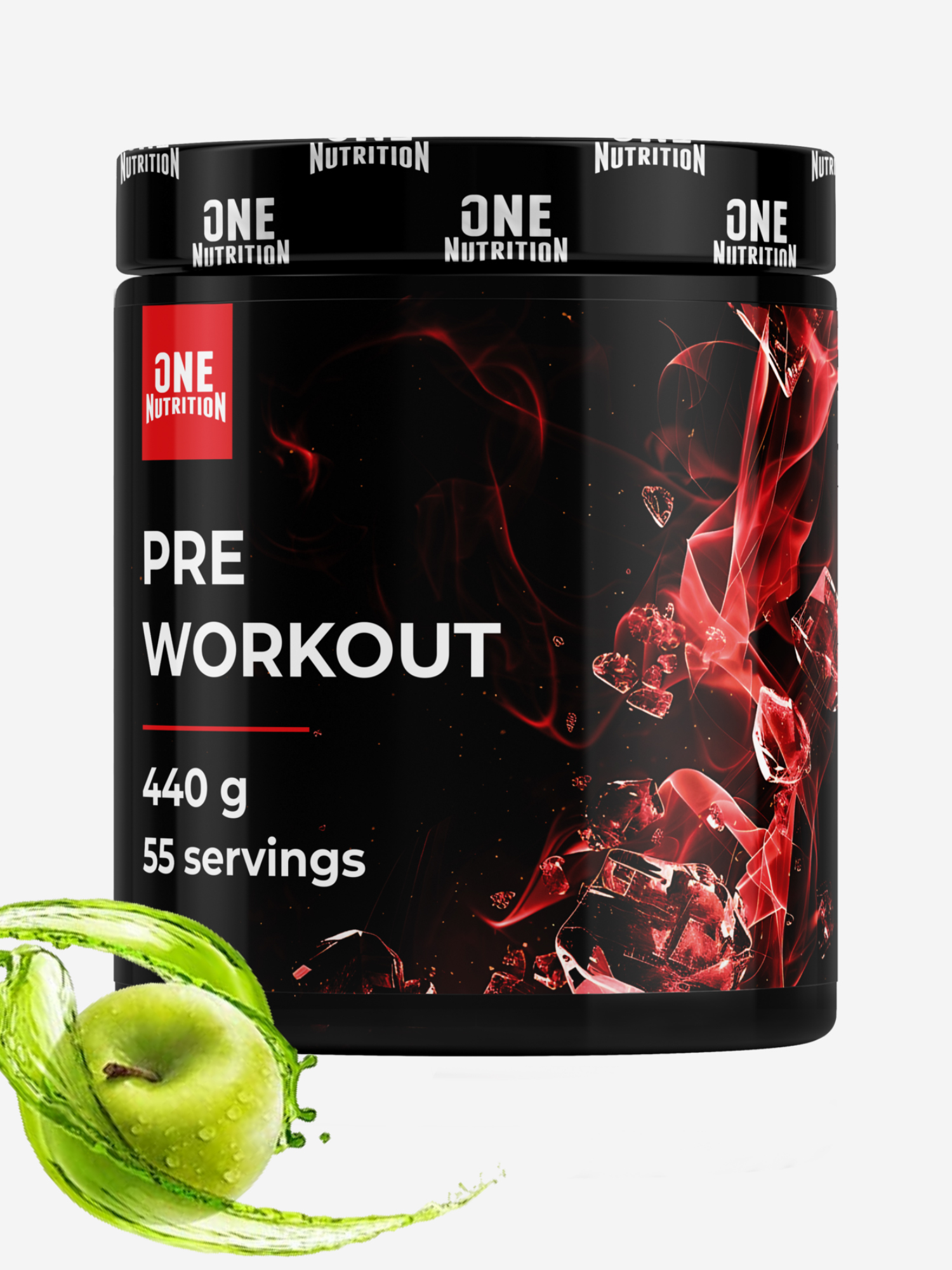 Изображение товара Предтренировочный комплекс PRE WORKOUT ONE NUTRITION 440g Яблоко