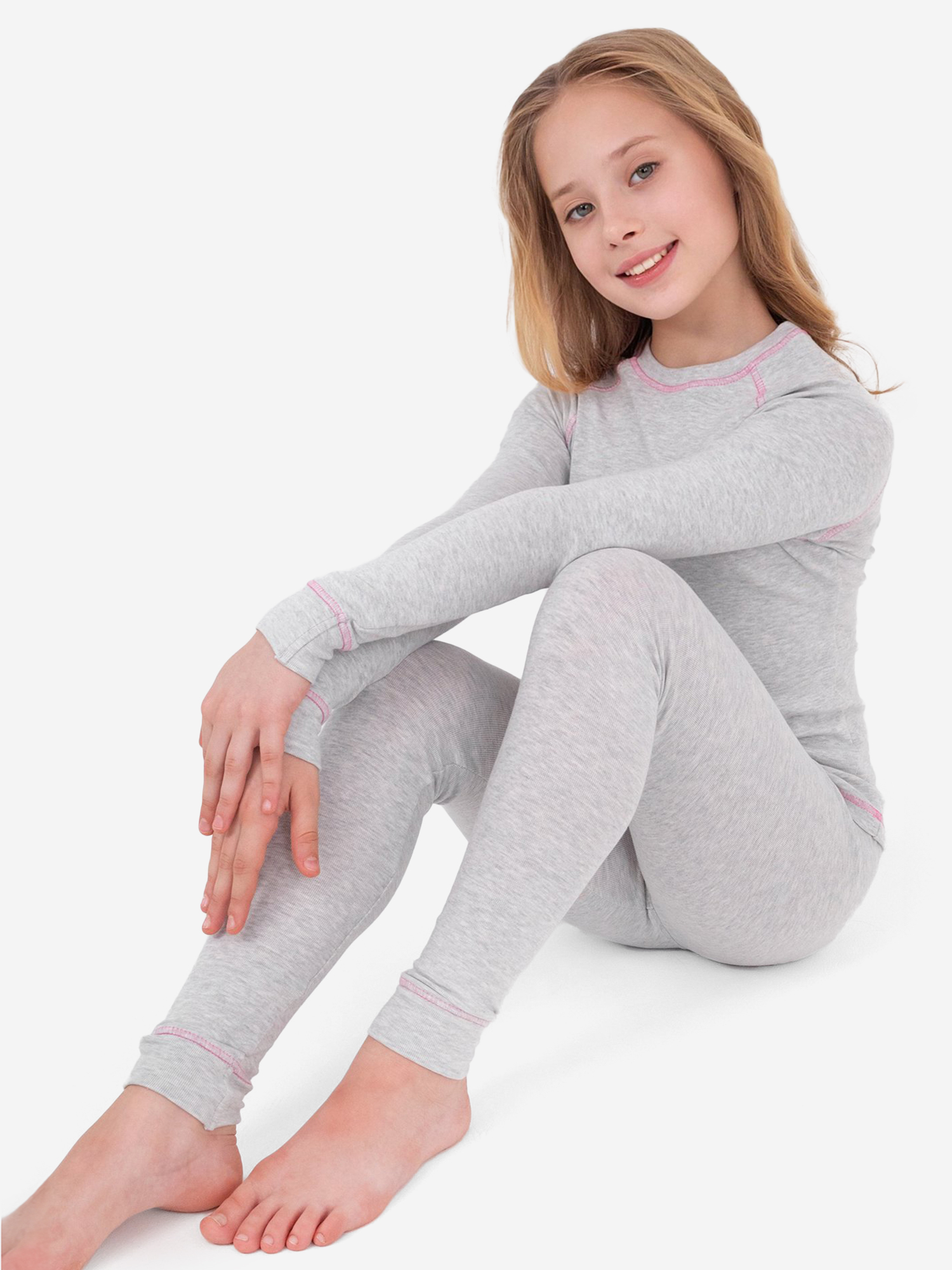 

Комплект термобелья для девочек Happyfox, Серый