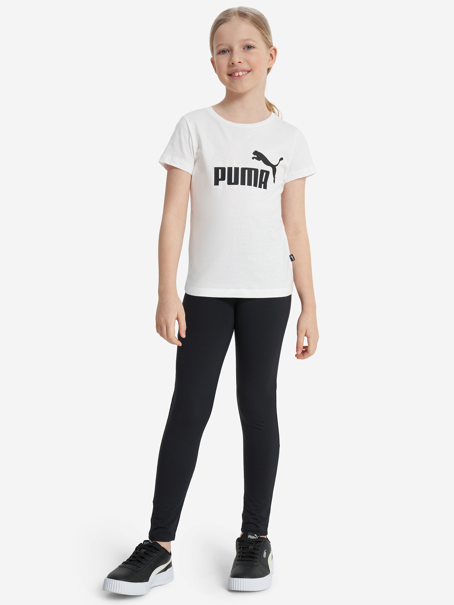 фото Футболка для девочек puma ess, белый