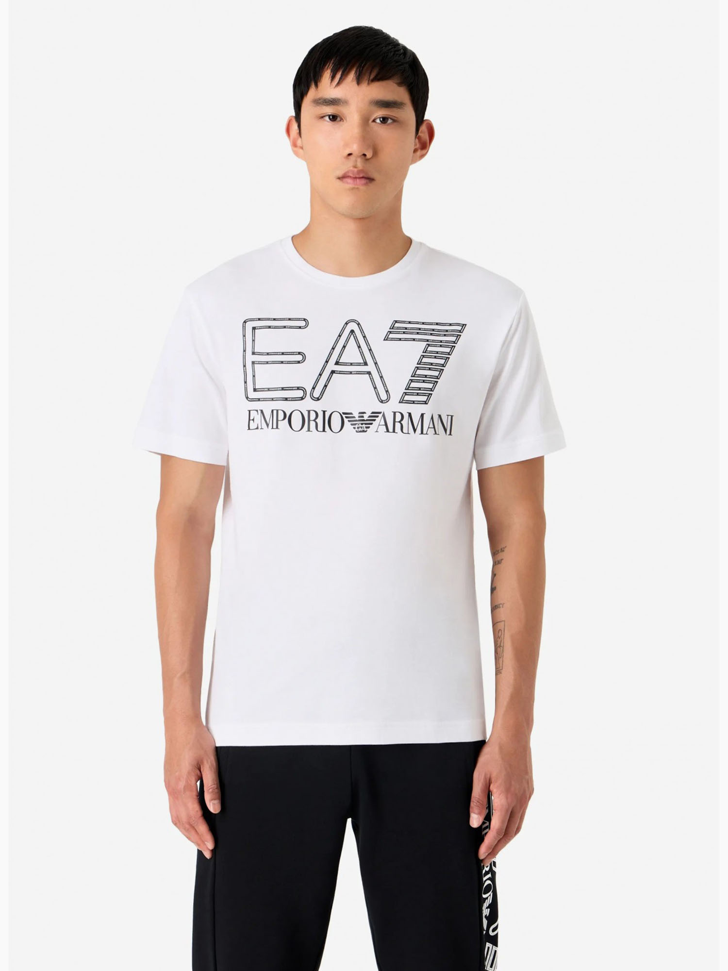 Футболка мужcкая EA7 T-Shirt, Белый 6RPT03PJFFZLBHFE26-16993, размер 52 - фото 3