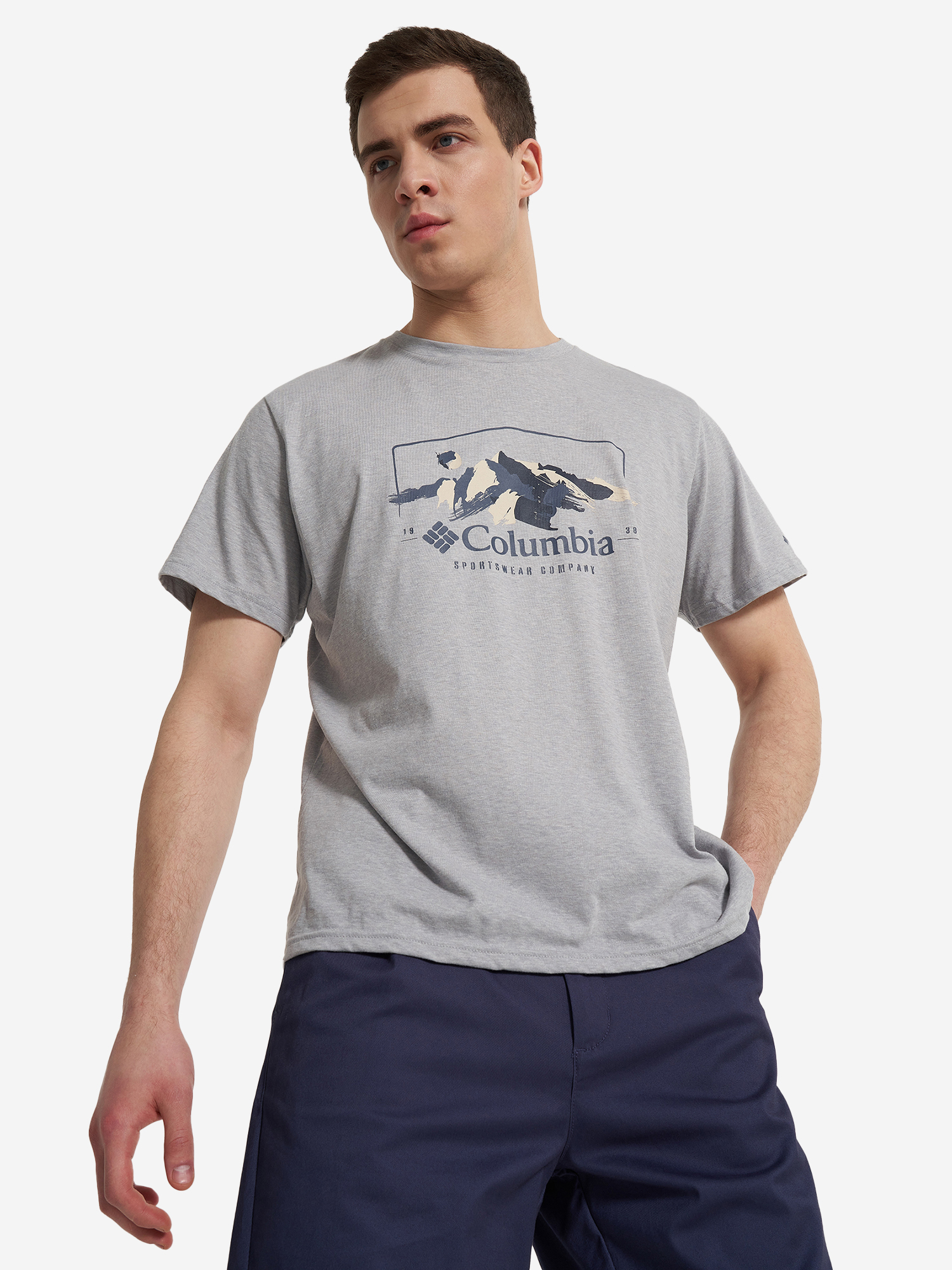 

Футболка мужская Columbia Path Lake Graphic Tee II, Серый