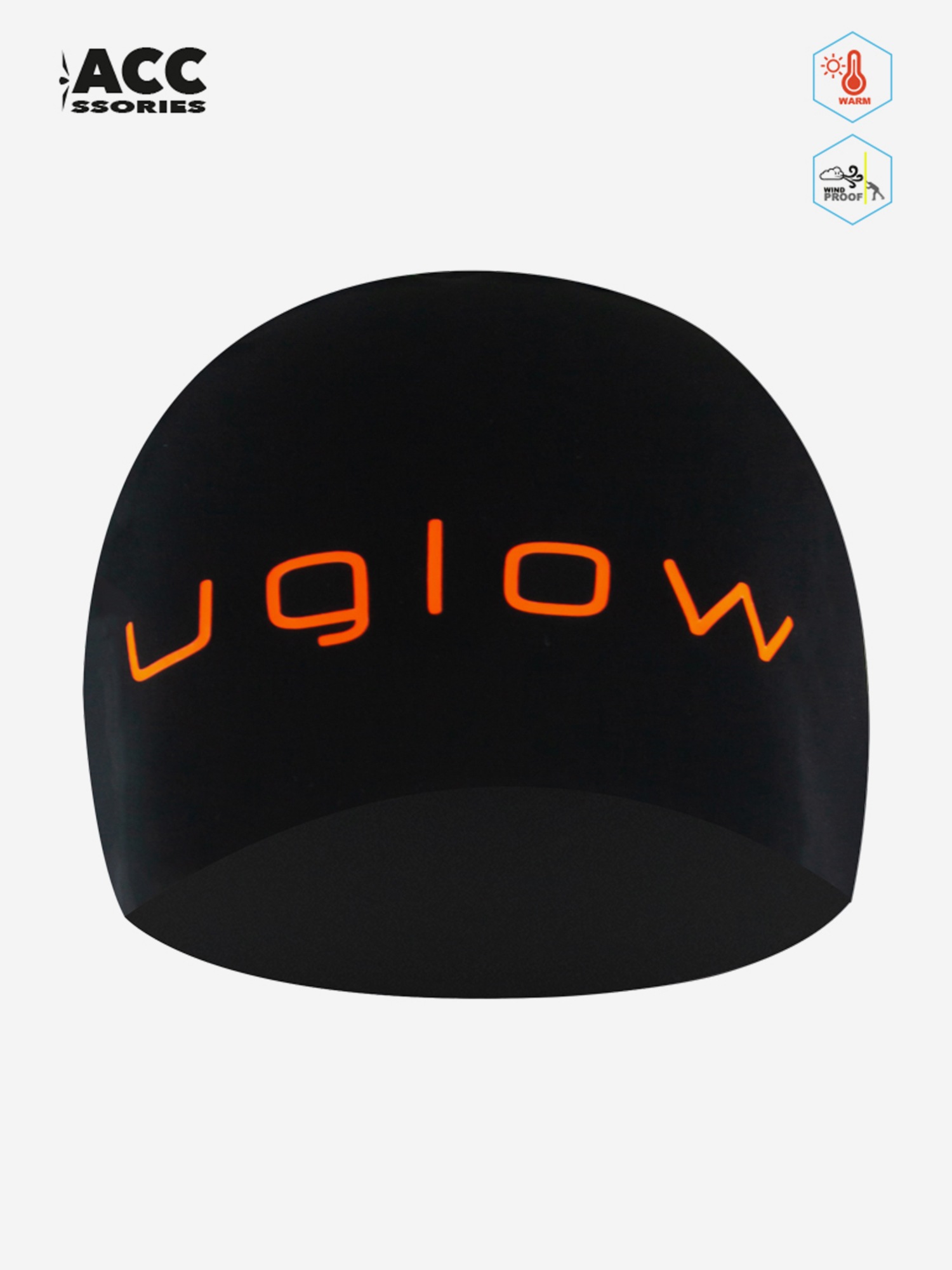 

Шапка для бега UGLOW, черный оранжевый, Черный