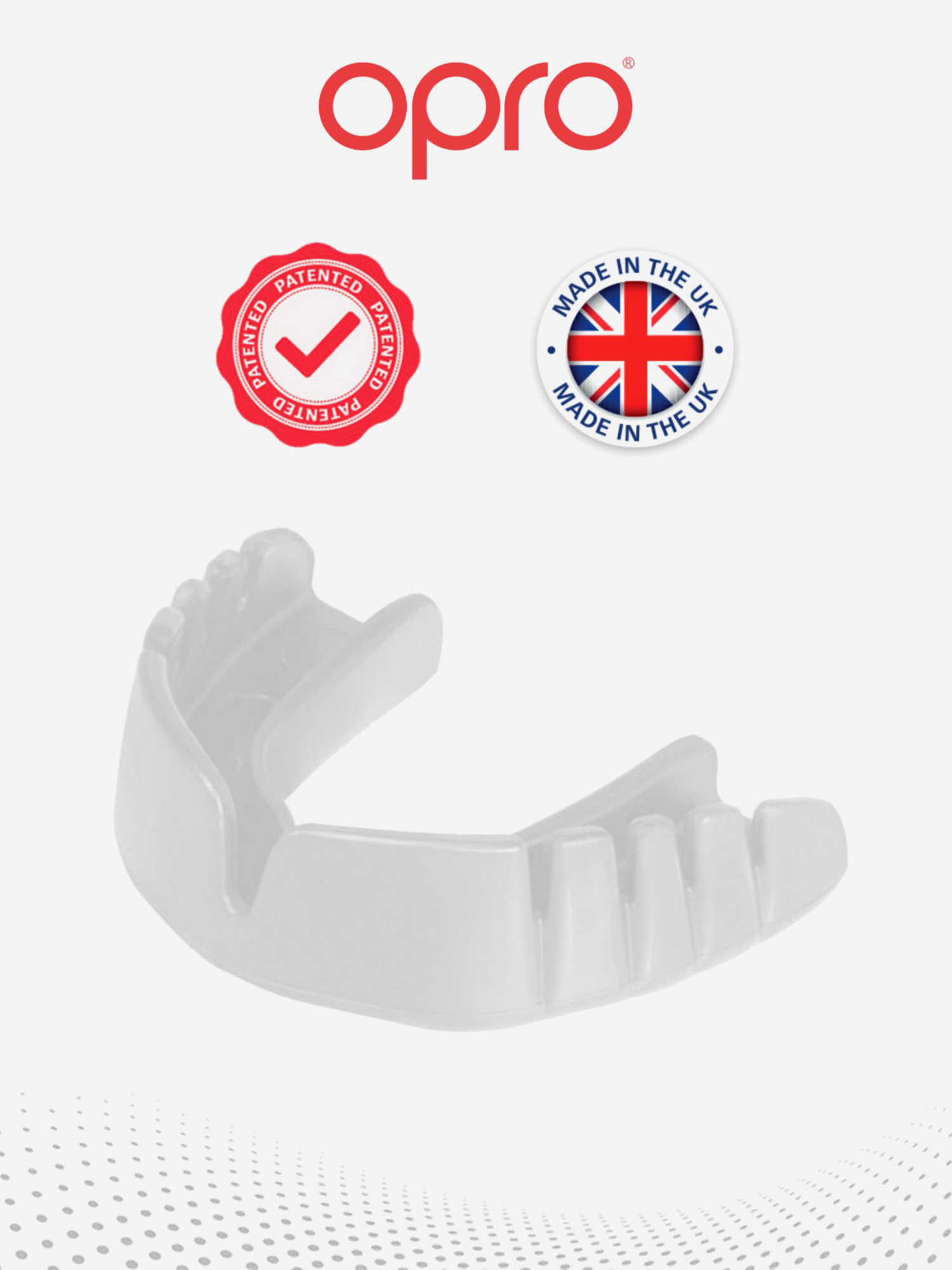 Изображение товара Боксерская капа взрослая, спортивная, однослойная, защитная для зубов OPRO Snap-Fit - White, Белый