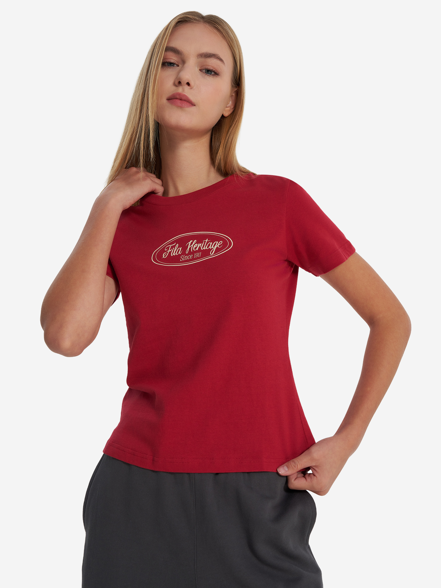 Футболка женская FILA, красный, арт. 32758