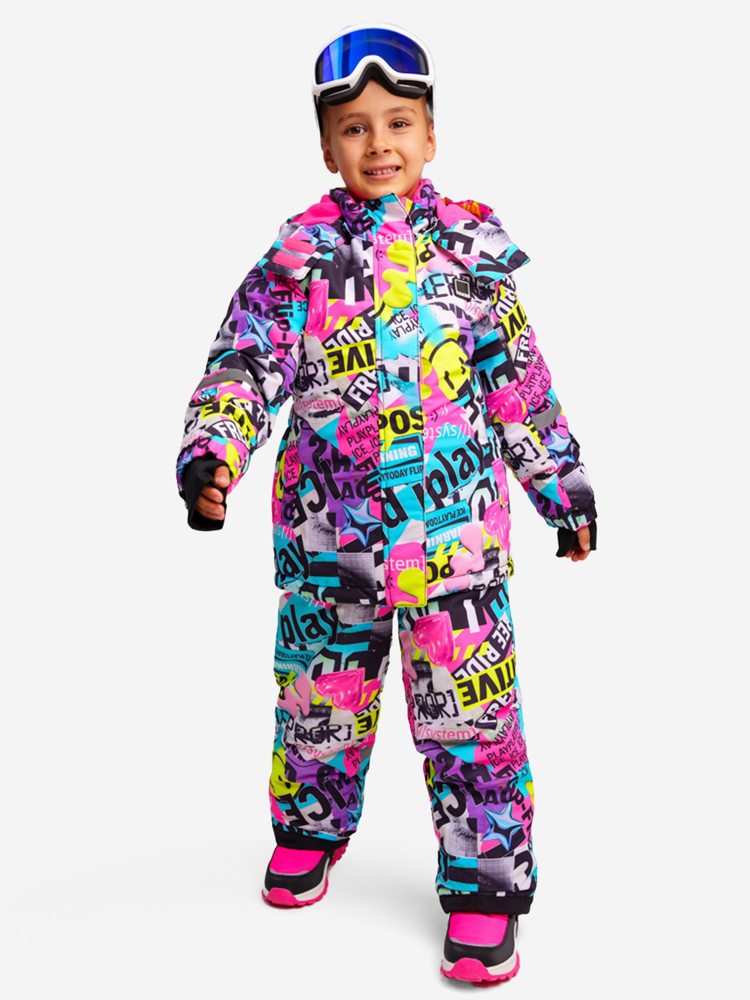 Изображение товара Зимний комплект для девочек куртка и полукомбинезон PlayToday водонепроницаемый утепленный