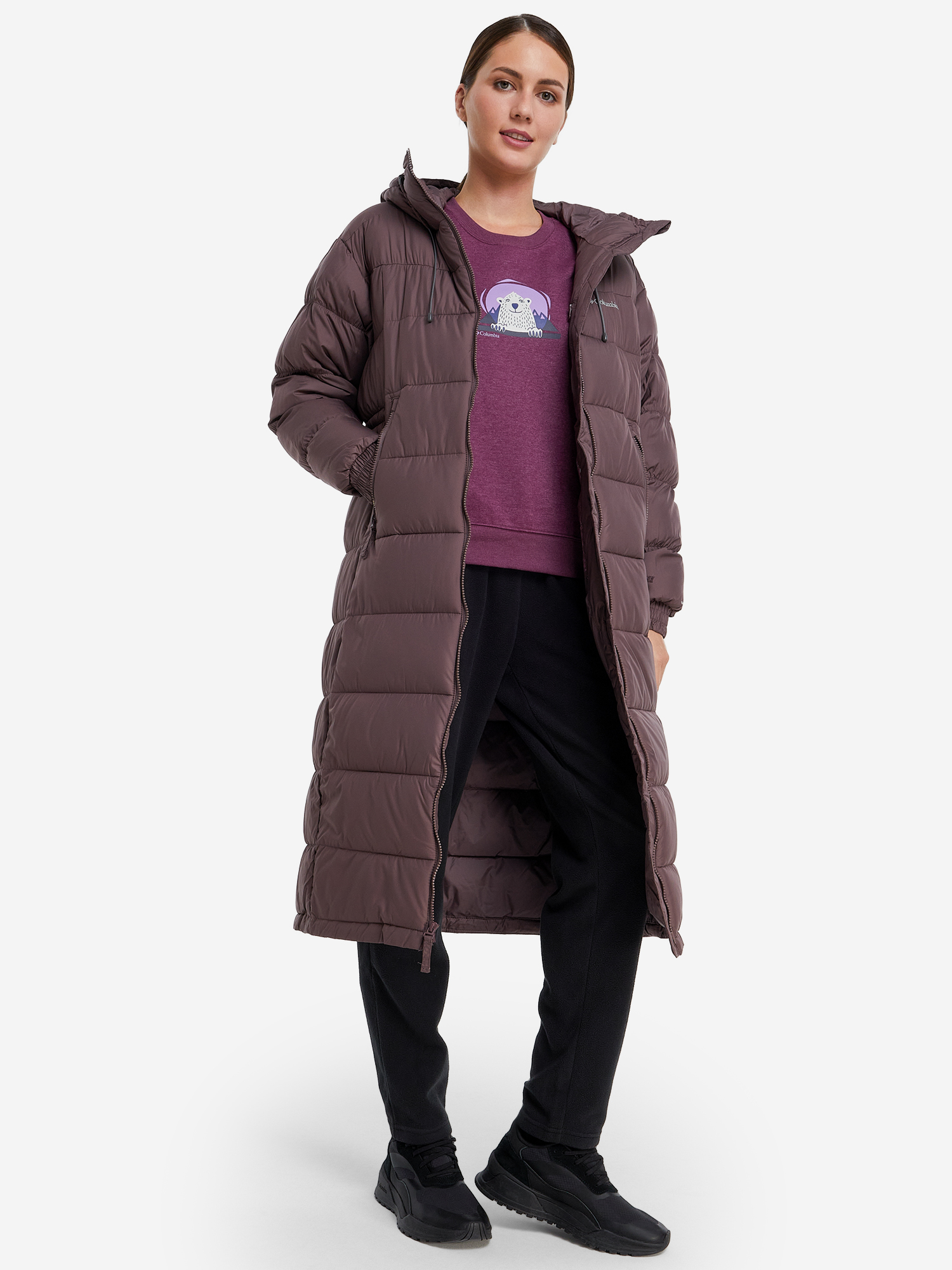 Пальто утепленное женское Columbia Pike Lake II Long Jacket, Коричневый 2051351CLB-263, размер RUS 44 | EUR S - фото 3