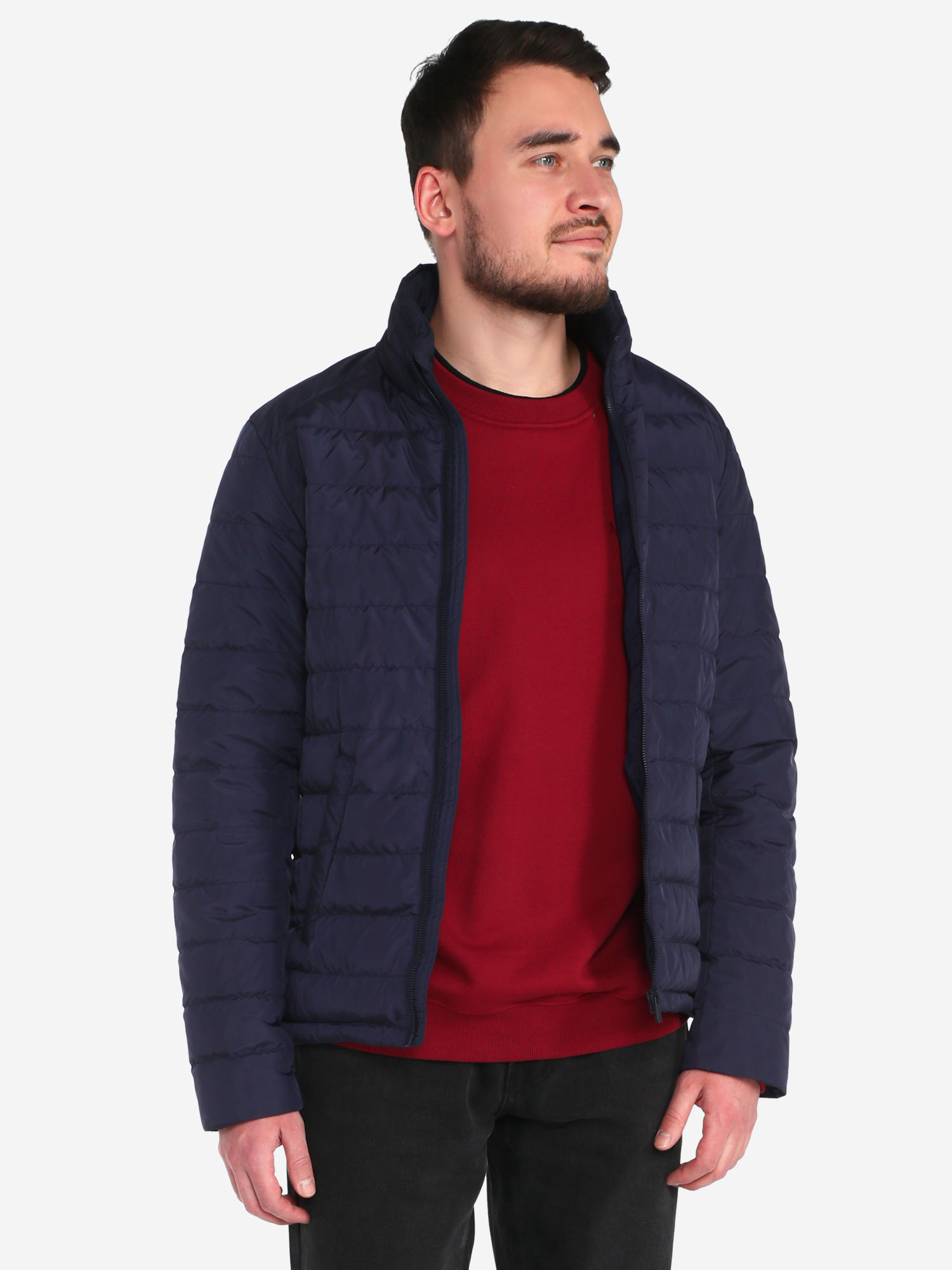Мужская куртка пуховик MAISON DAVID (пух/перо), Синий куртка утепленная мужская columbia woolly hollow ii jacket красный