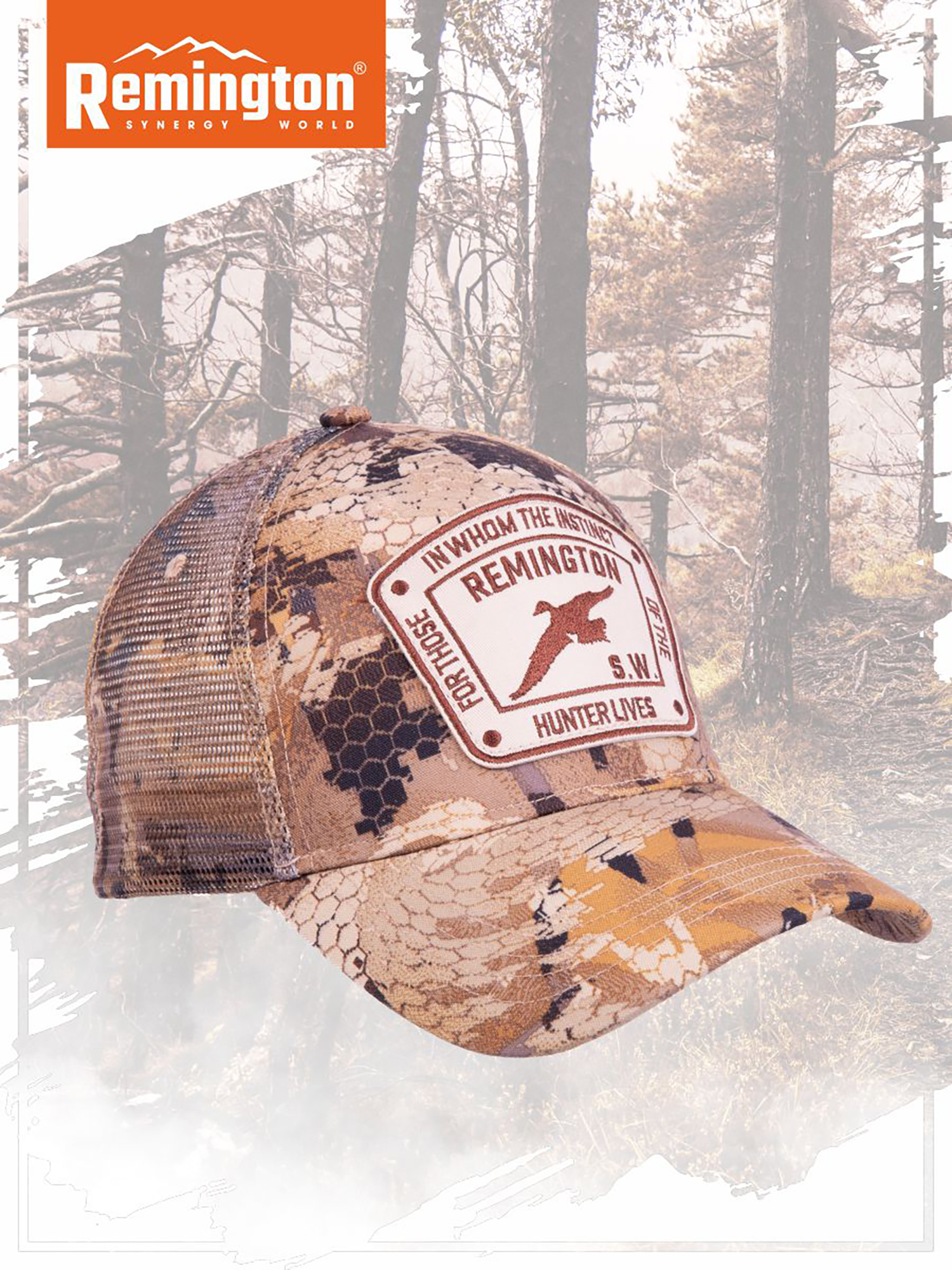 Бейсболка Remington Mesh Yellow Waterfowl Honeycombs, Бежевый RM1560OJTYR37-995, размер Без размера - фото 5