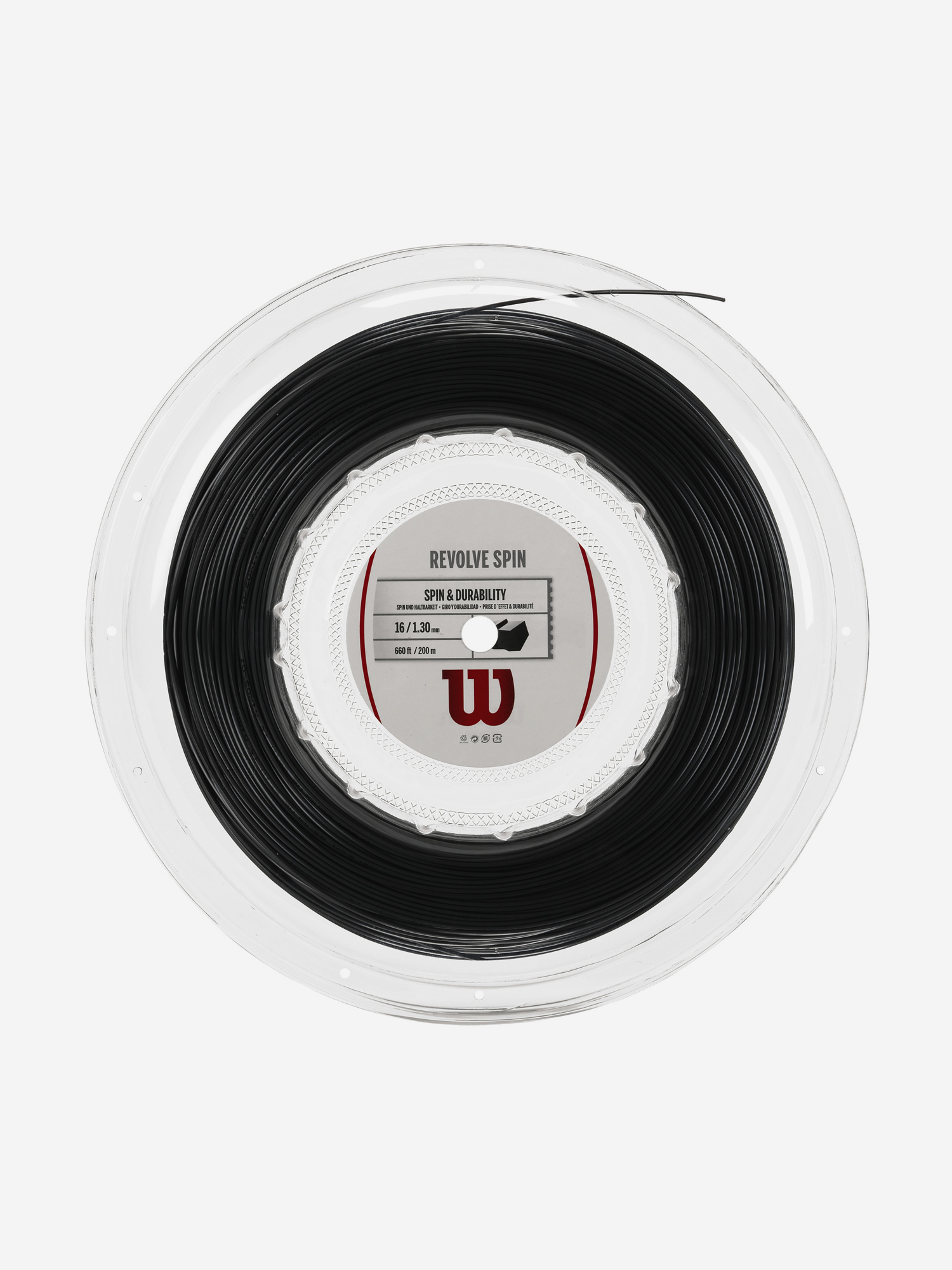 

Струна для большого тенниса Wilson Revolve Spin 16, Черный