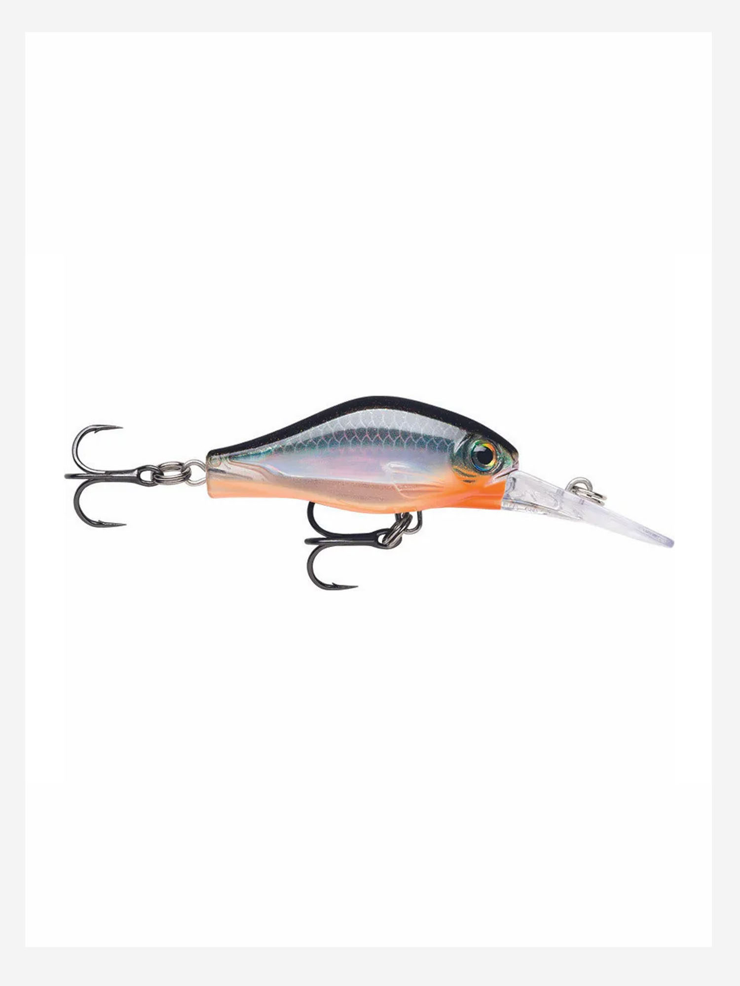 

Воблер для рыбалки RAPALA Shadow Rap Fat Jack 04, 4см, 4гр, цвет HLW, медленно всплывающий, Серебряный