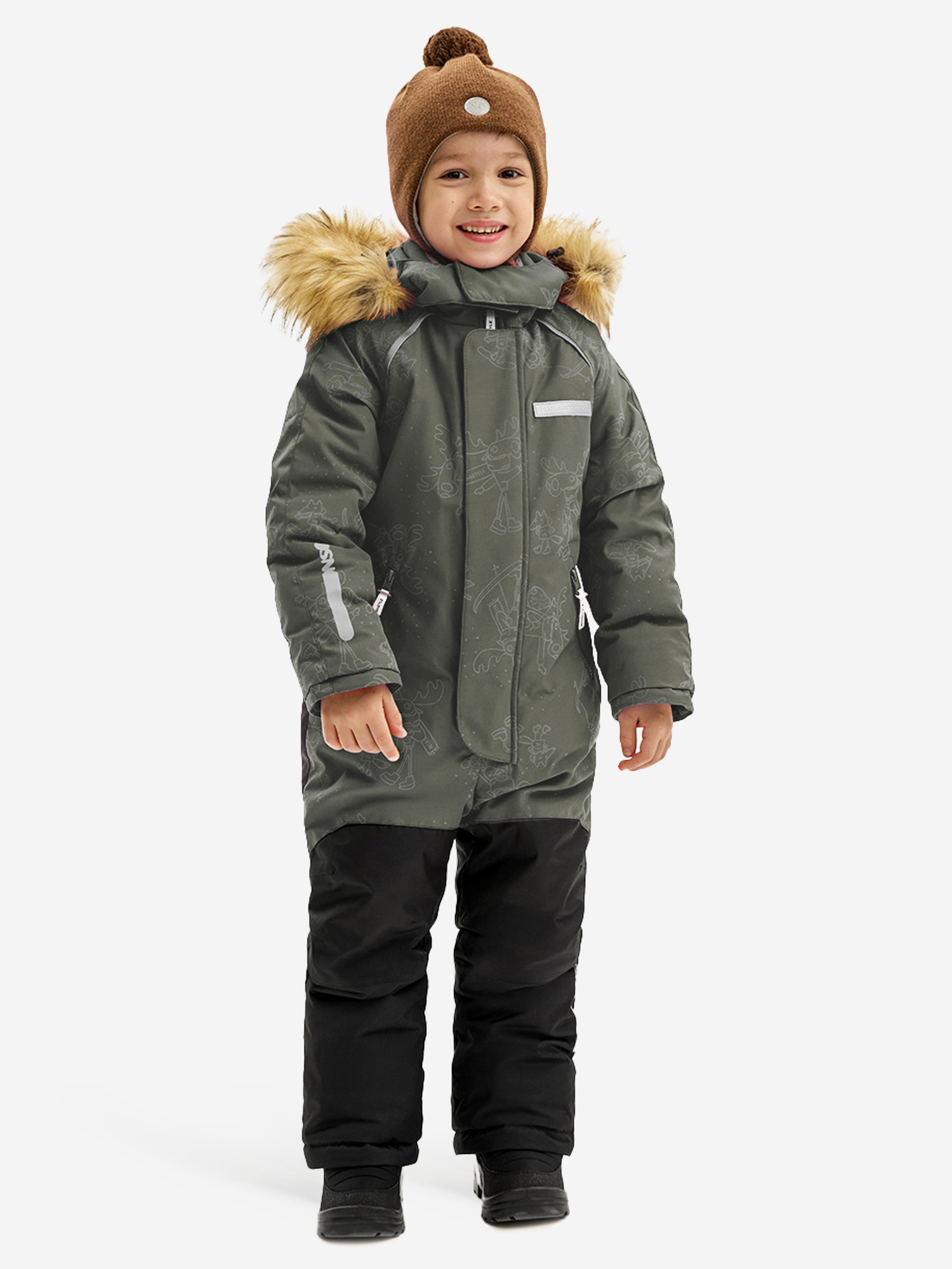 Изображение товара Комбинезон NIKASTYLE для мужчин зимний хаки/черный