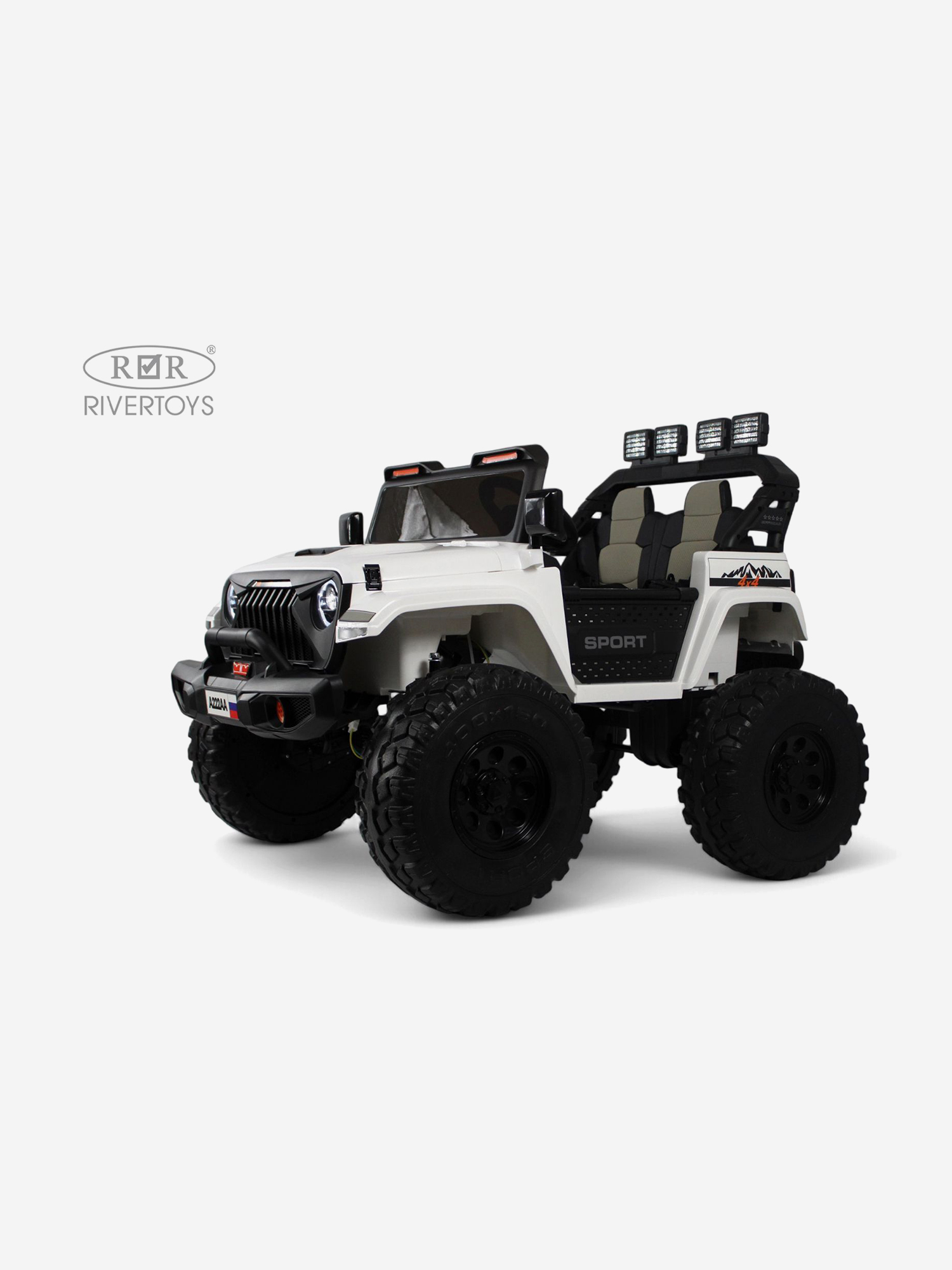 Изображение товара Двухместный 4 WD трансформер электромобиль RIVERTOYS Jeep с пультом