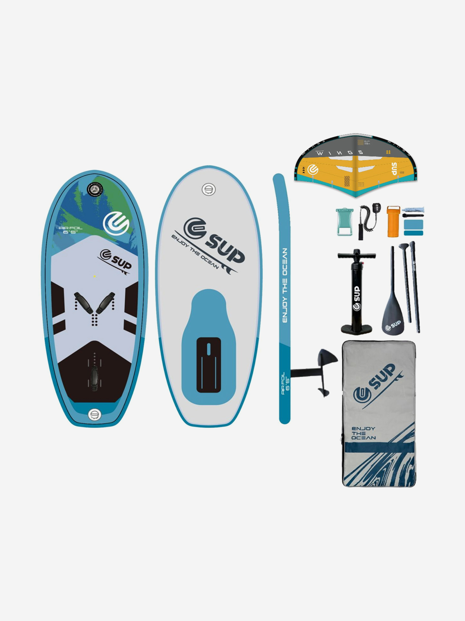 

Фоилборд E-SUP FOILBOARD, 196*75*15см, Голубой