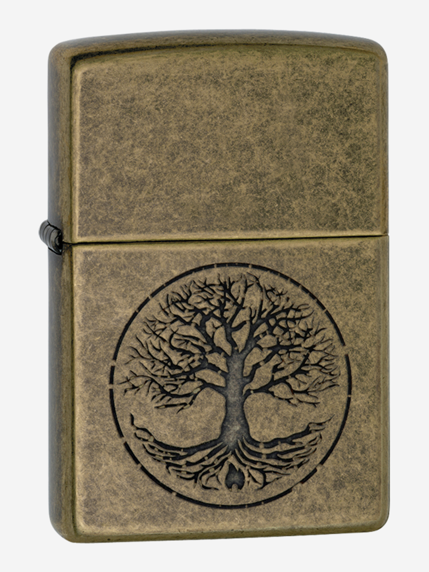 

Зажигалка Zippo 29149 Classic Antique Brass, медная матовая, Золотой