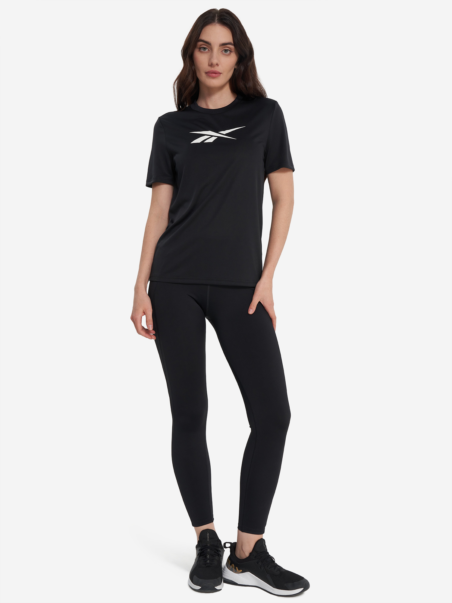 фото Футболка женская reebok casidy core, черный