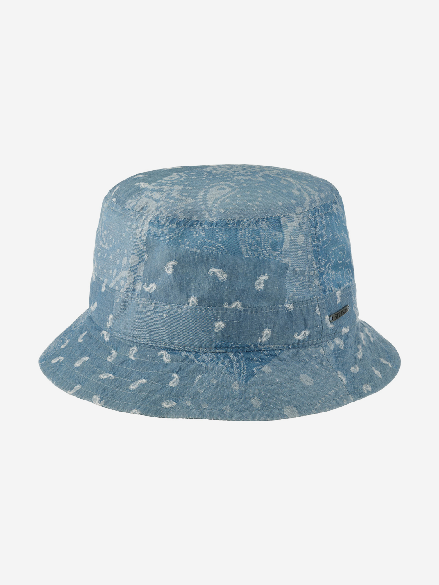 Панама STETSON 1811914 BUCKET COTTON/LINEN (голубой), Голубой