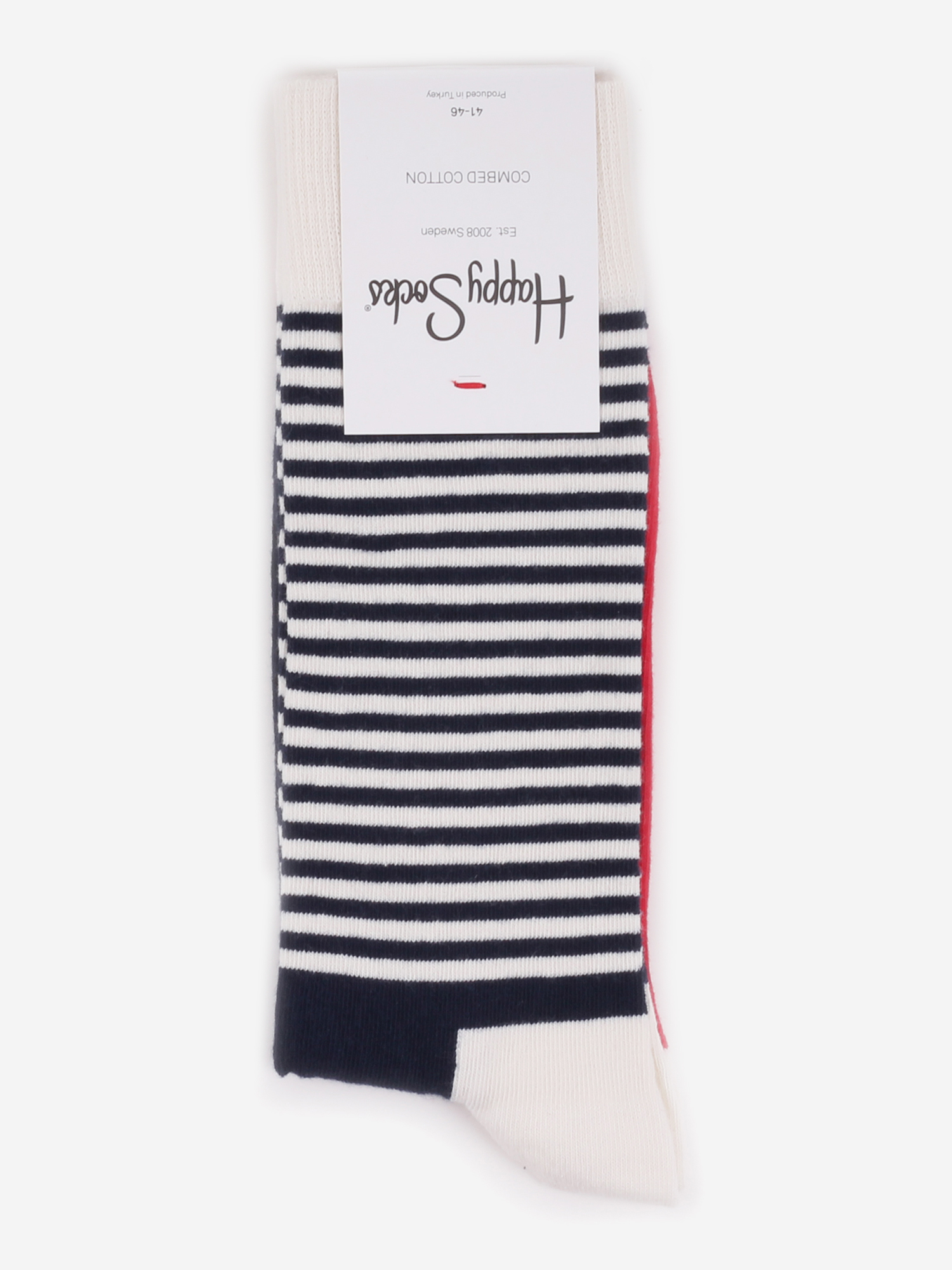 

Носки с рисунками Happy Socks, HalfStripe Red White, Белый