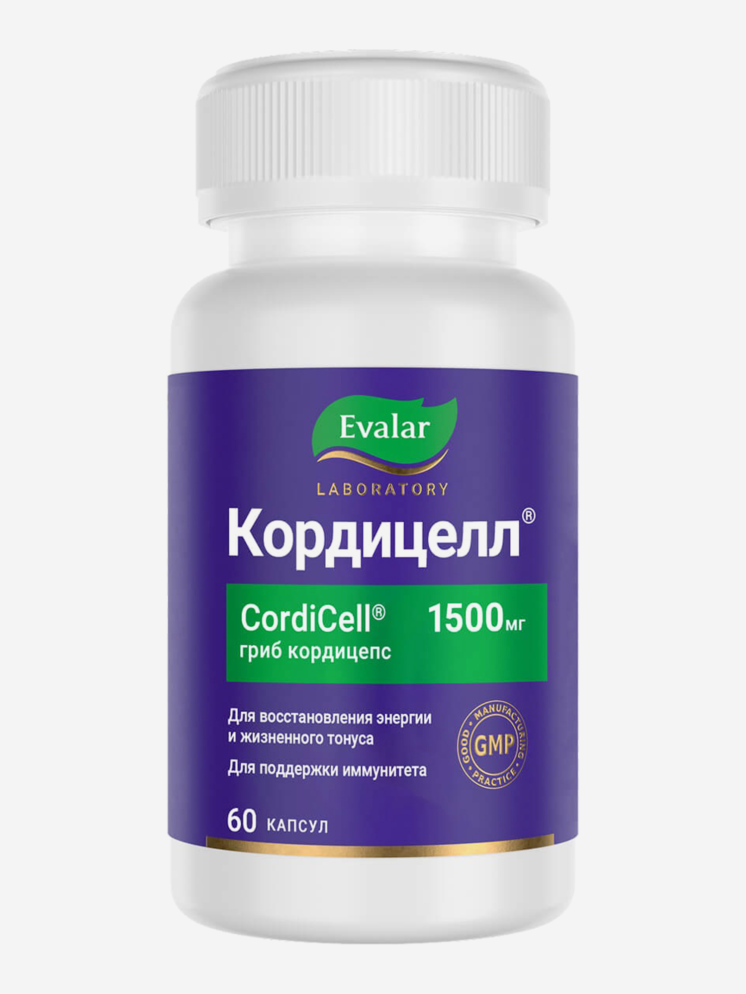 Изображение товара Кордицелл Evalar Laboratory 60 капсул Витаминно минеральный комплекс кордицепс