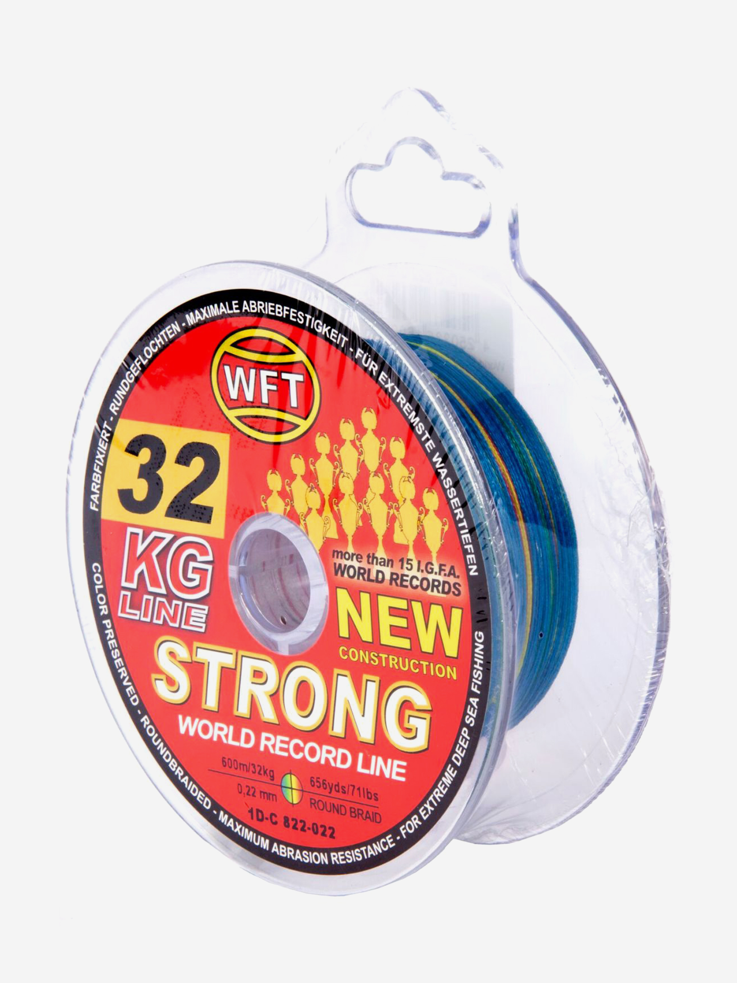 

Шнур плетеный WFT KG STRONG разноцветный 600/022, Мультицвет