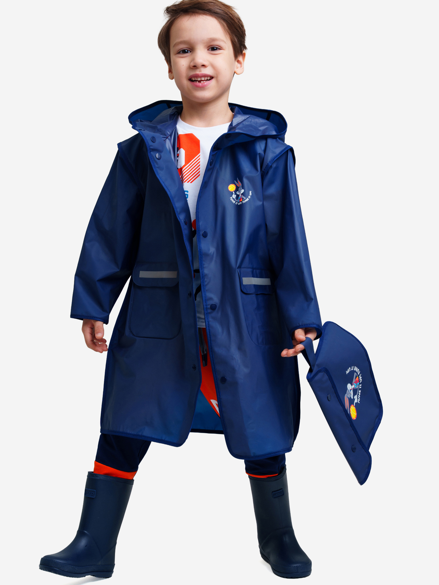 Изображение товара Дождевик PlayToday для мальчиков водонепроницаемый легкий цвечной дизайн