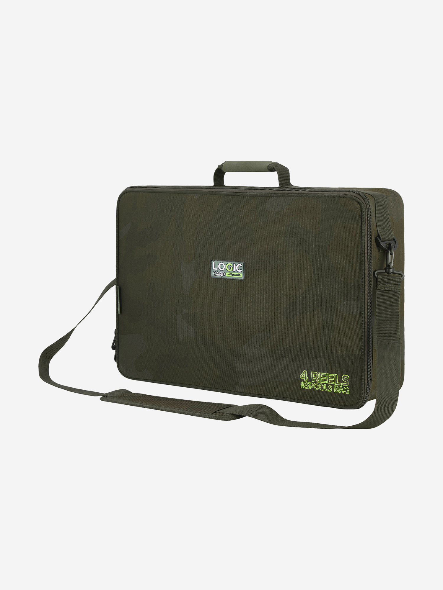 

Сумка для 4 катушек с запасными шпулями LOGIC CARP 4REELS&SPOOLS BAG LC-RSB4, Зеленый