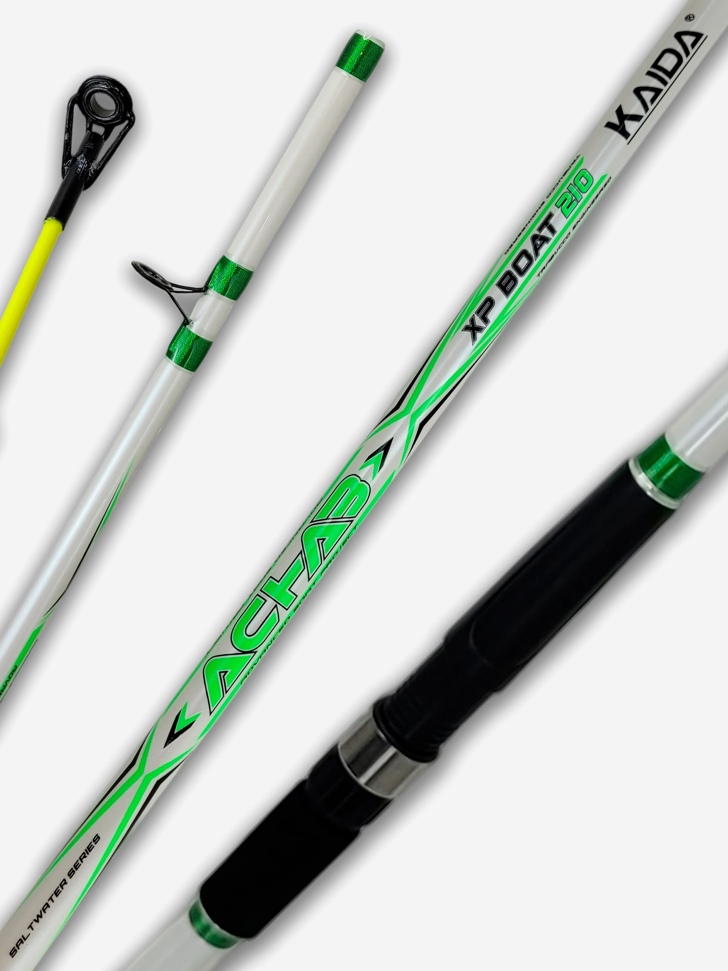 Изображение товара Удилище троллинговое Kaida ACHAB XP BOAT 2.40м до 255гр, Черный/зеленый/белый