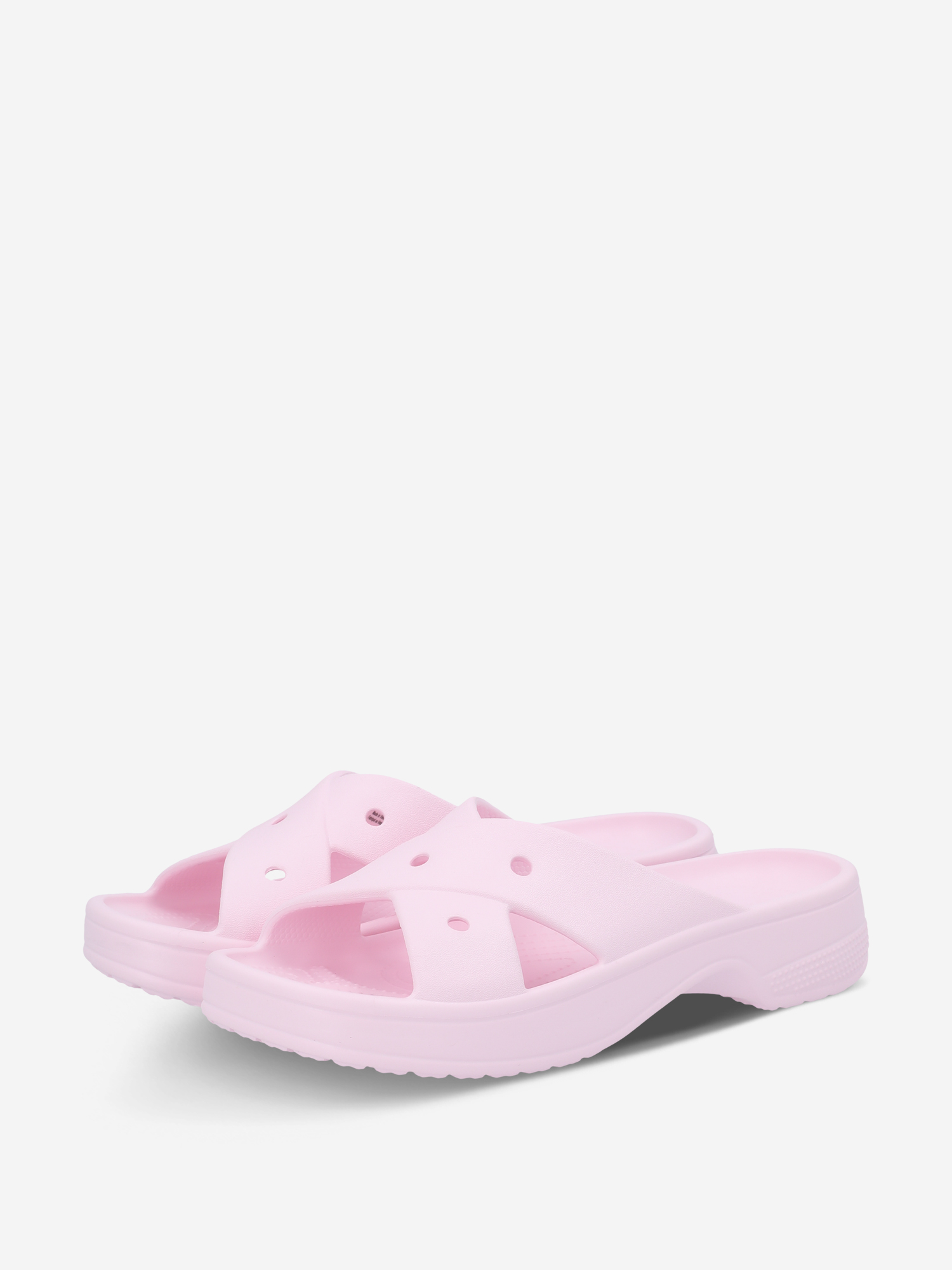 фото Шлепанцы женские crocs cl womens cross strap, розовый