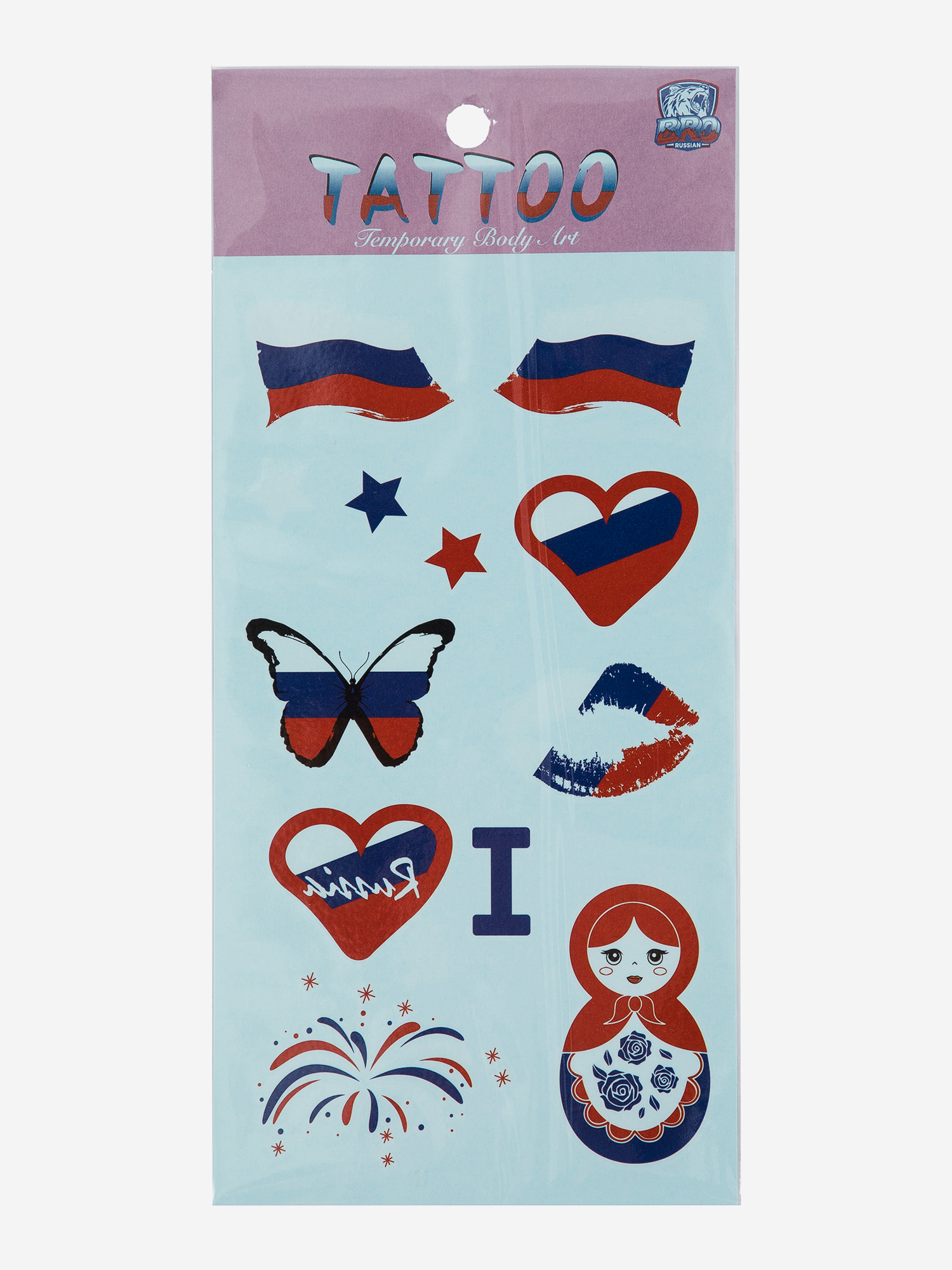 

Тату-наклейки BRO RUSSIAN, Мультицвет