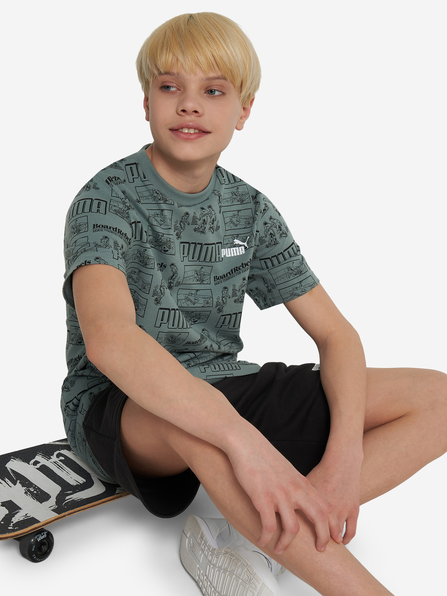 

Футболка для мальчиков PUMA Mid90 S, Зеленый