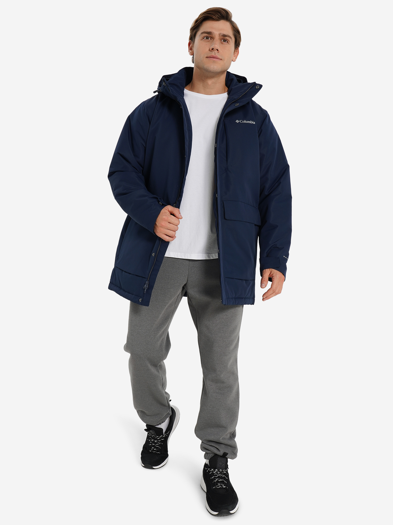 фото Парка мужская columbia rugged path iii parka, синий