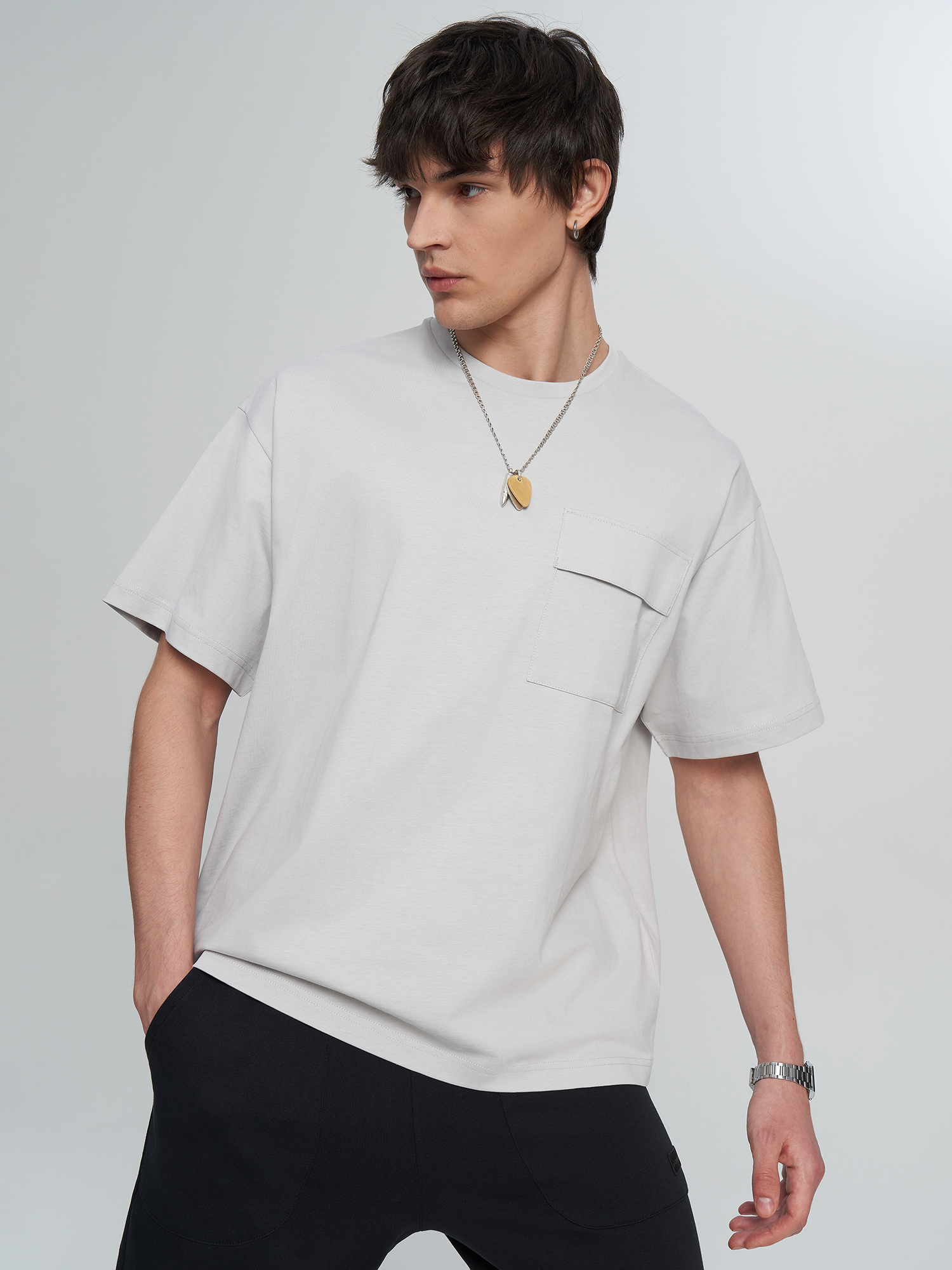 Изображение товара Футболка мужская оверсайз Demix, Светло-серый