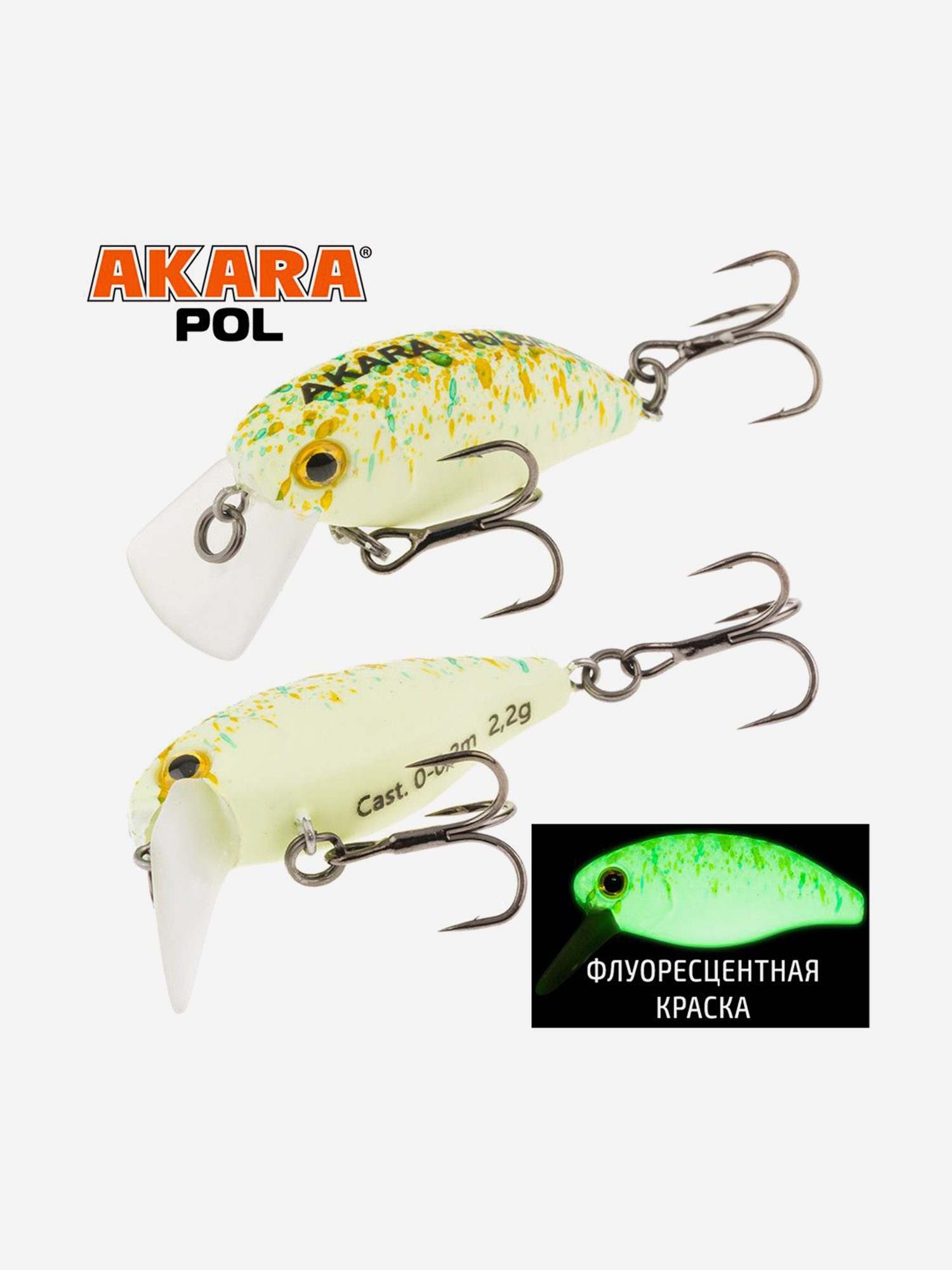 Изображение товара Воблер Akara Pol 35F плавающий для хищной рыбалки на голавля, язя, форели