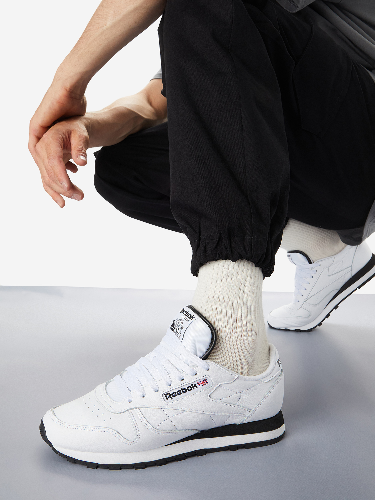 

Кроссовки мужские Reebok Classic Leather, Белый