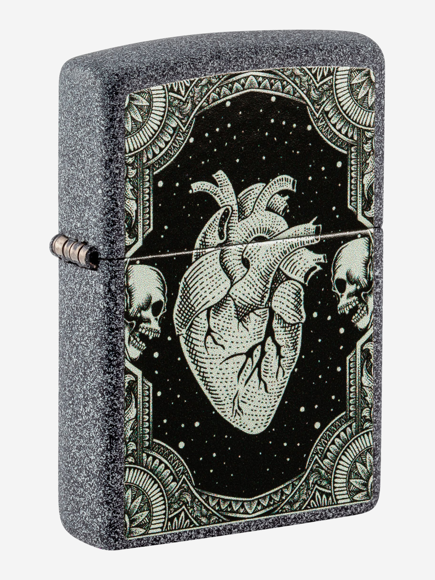 

Зажигалка бензиновая ZIPPO 48720 Heart, Серый