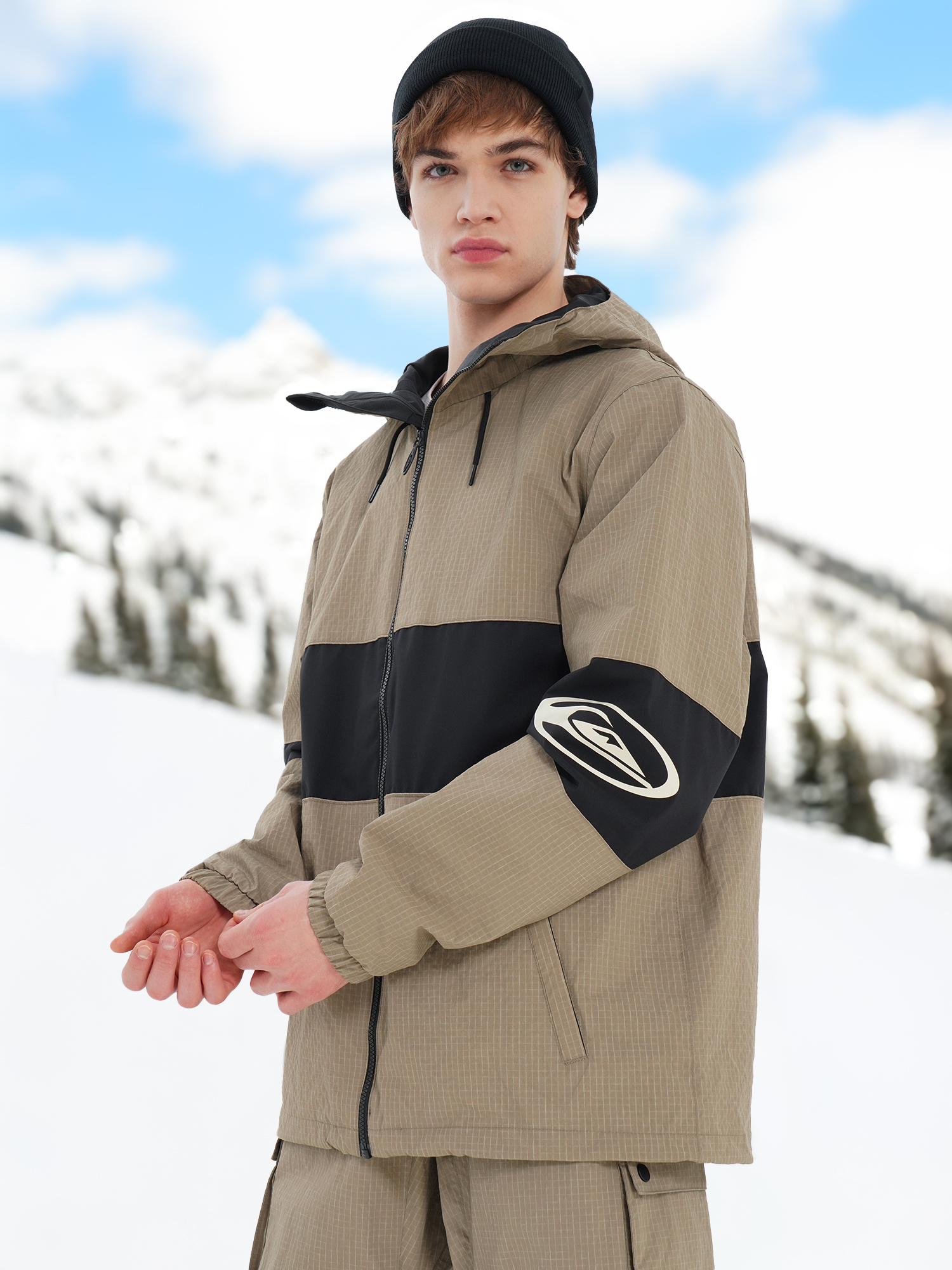 Легкая куртка мужская Quiksilver High In The Hood, бежевый, арт. eqytj03517q02-tzc0