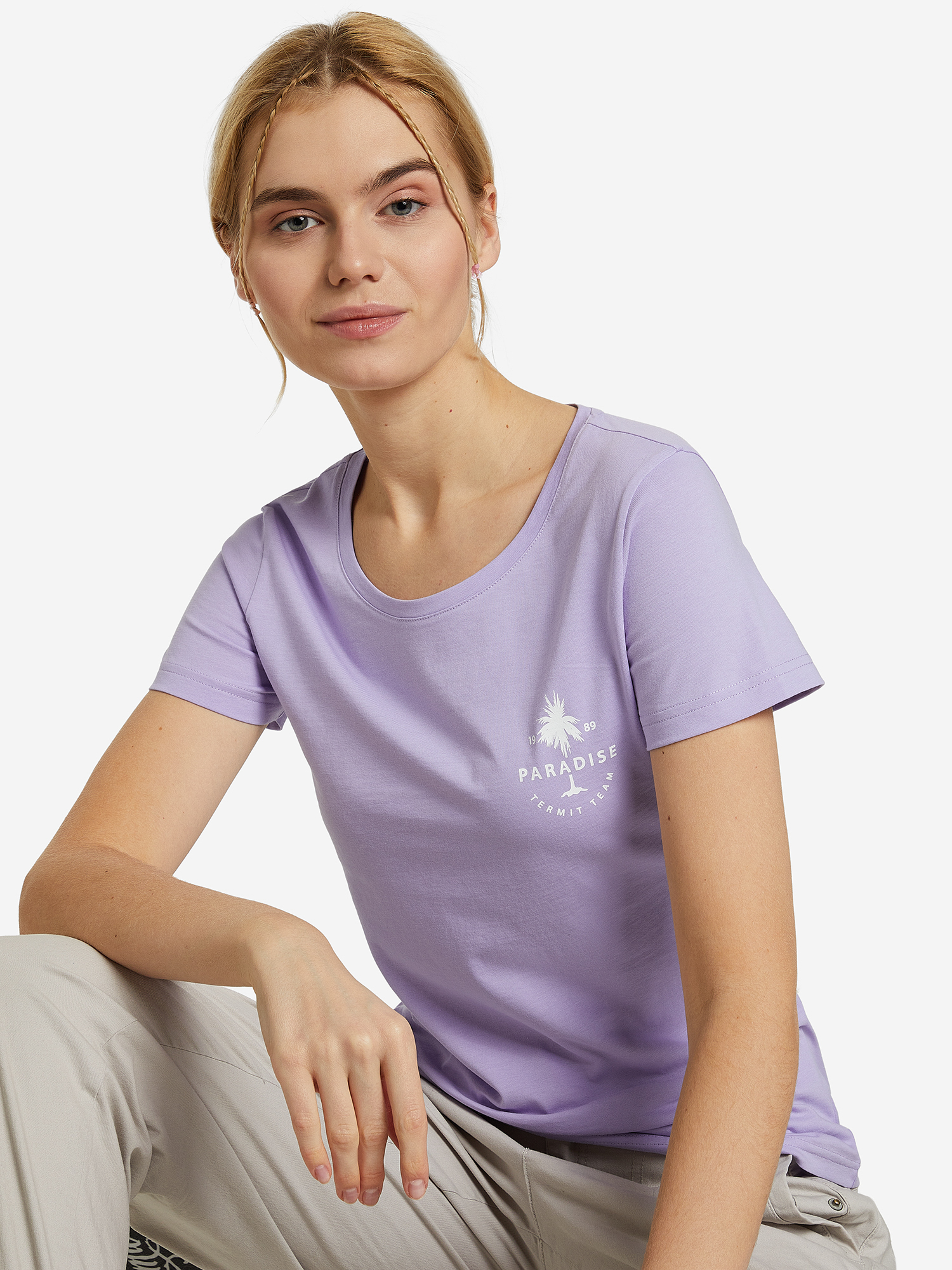 Футболка женская Termit, Фиолетовый футболка женская облегающая оттенка манго