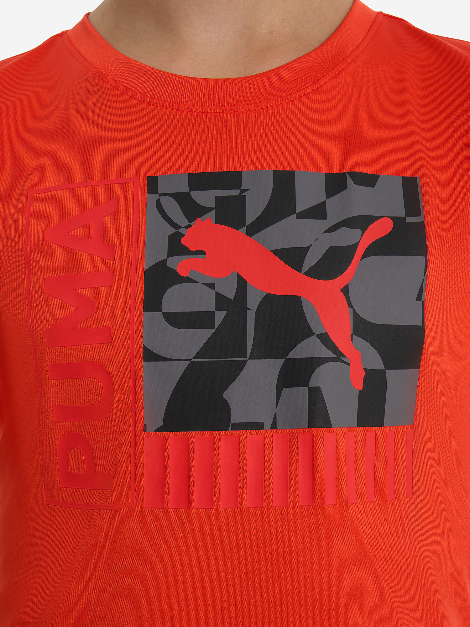 фото Футболка для мальчиков puma fit, оранжевый