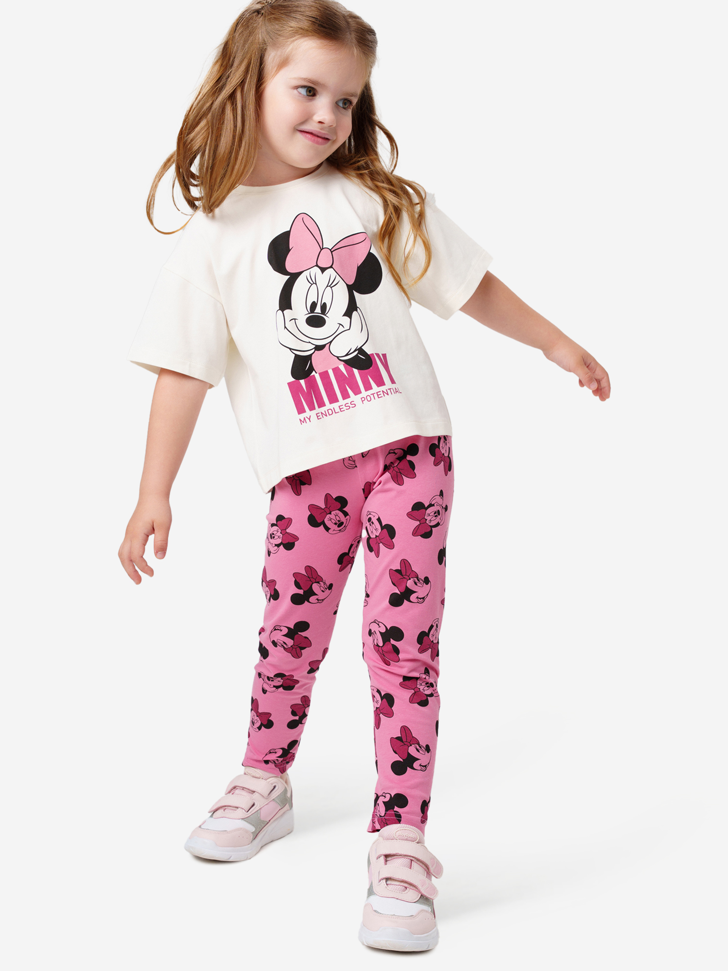 Изображение товара Комплект для девочки футболка и леггинсы PlayToday всесезонный