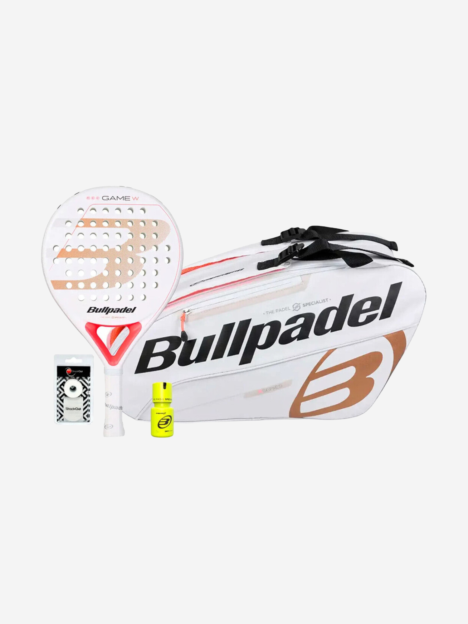 Изображение товара Ракетка для падела BULLPADEL PACK GAME WHITE DRY GRIP