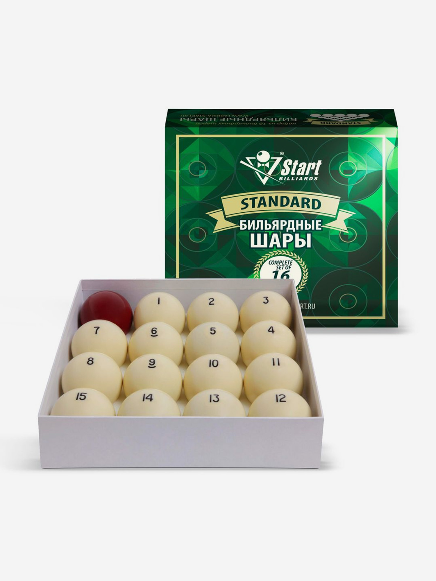 

Шары для бильярда Start Billiards Standard 68 мм, Белый