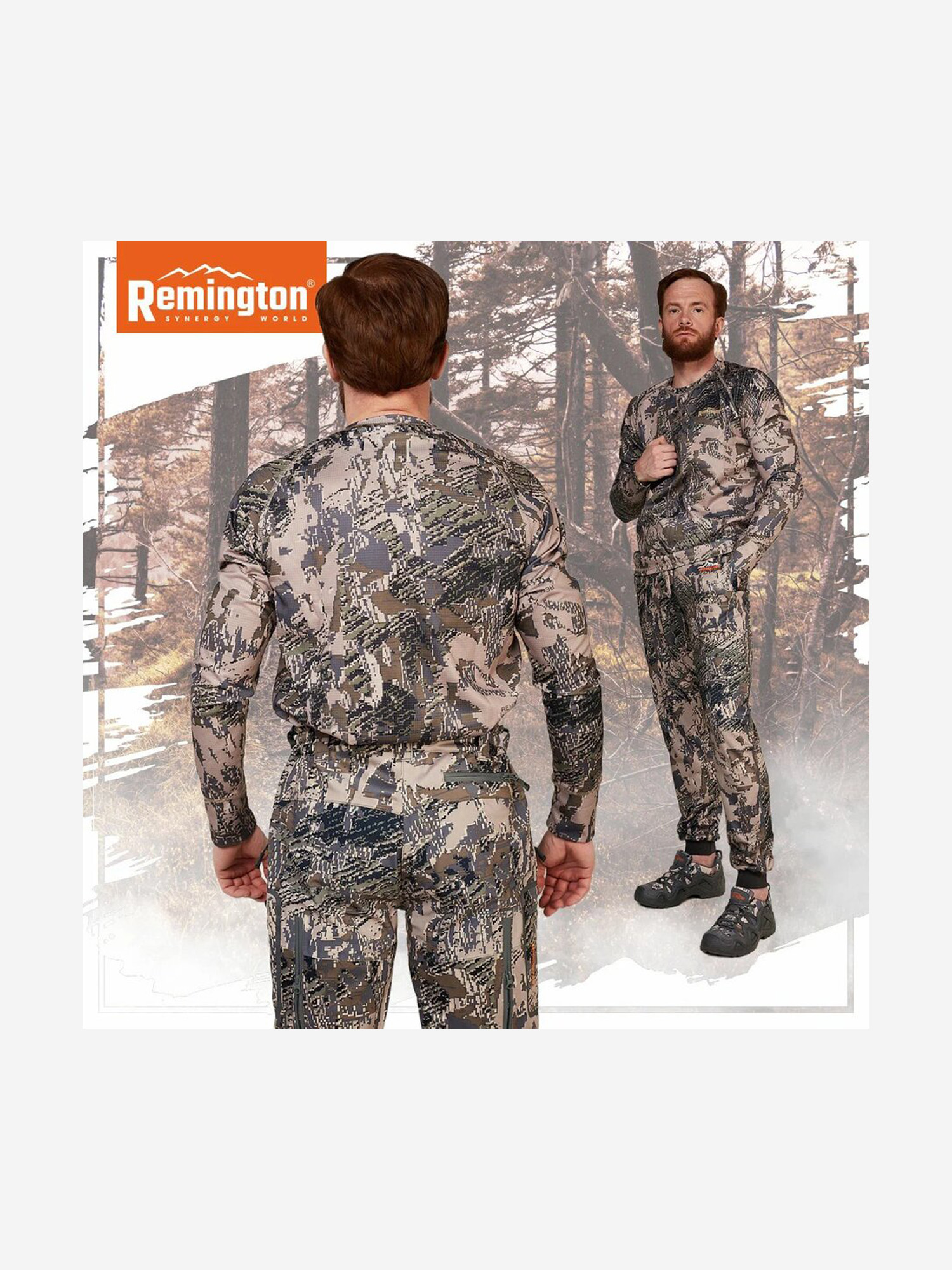 Футболка Remington Hunting Shirts figure, Серый RM1305OJTYR37-993, размер 46-48 - фото 6