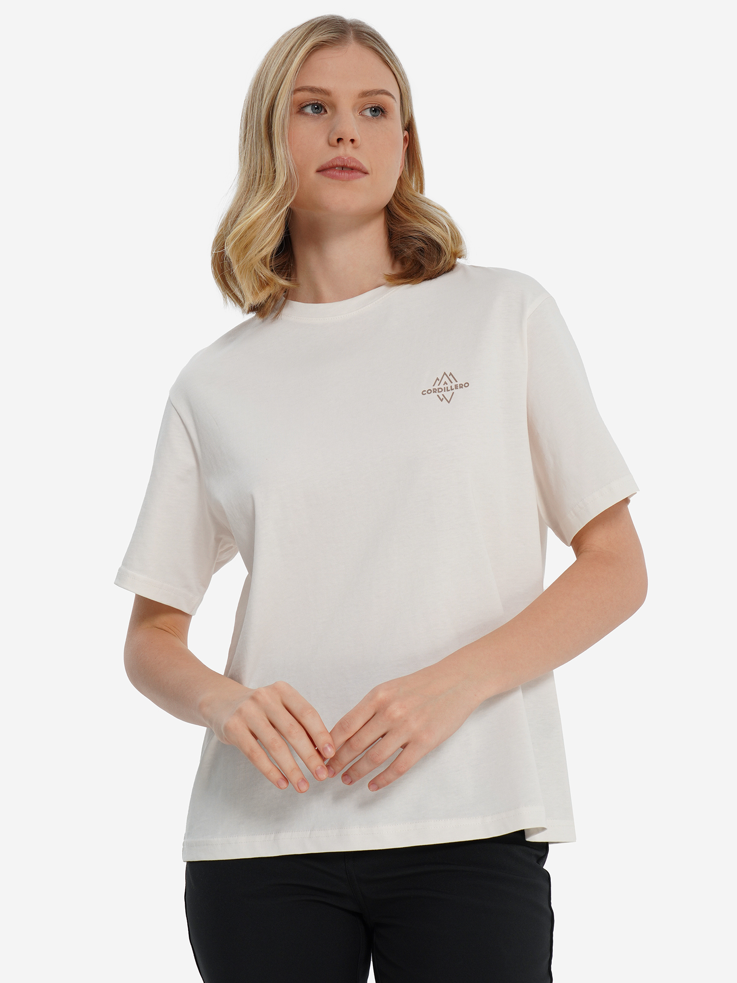 Изображение товара Женская оверсайз футболка Cordillero с логотипом натуральный хлопок лето