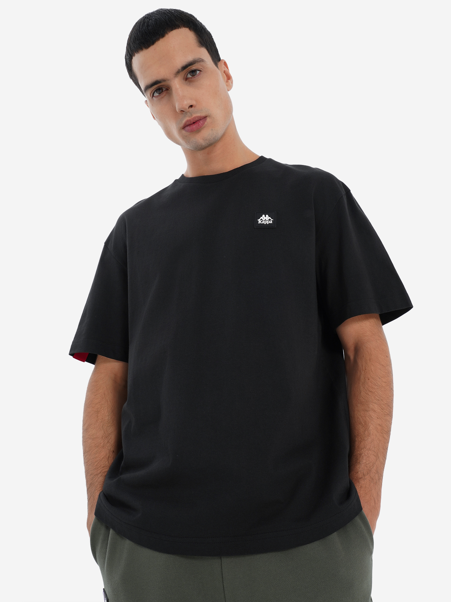 Изображение товара Мужская футболка Kappa с логотипом свободный крой хлопок лето
