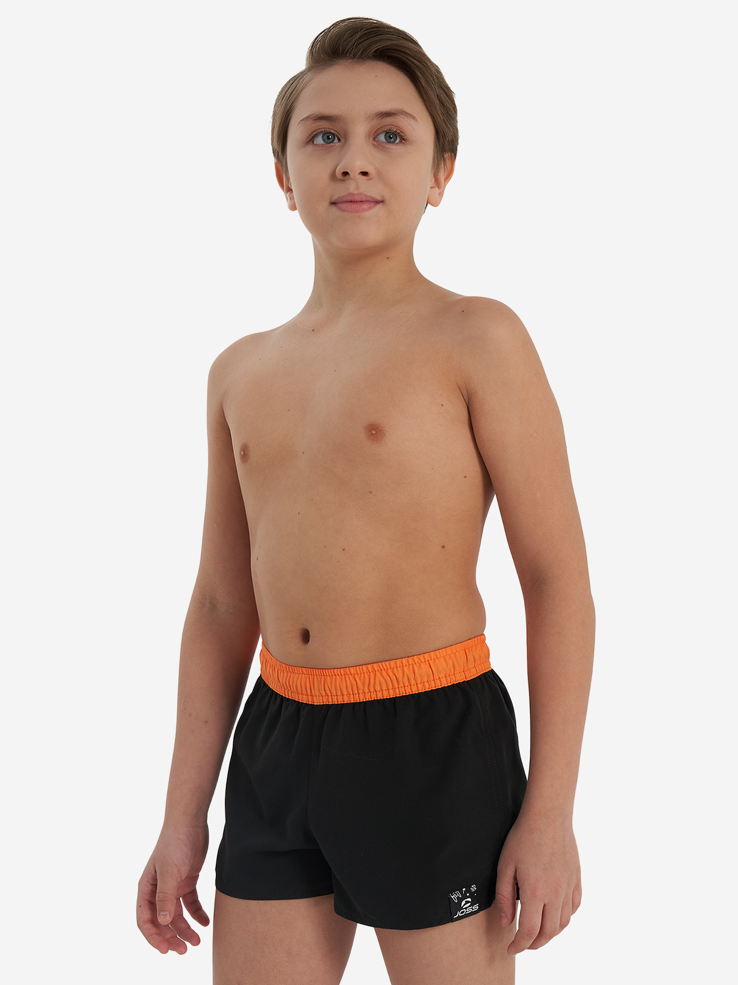 Изображение товара Плавательные шорты для мальчиков Joss черный оранжевый быстросохнущие лето